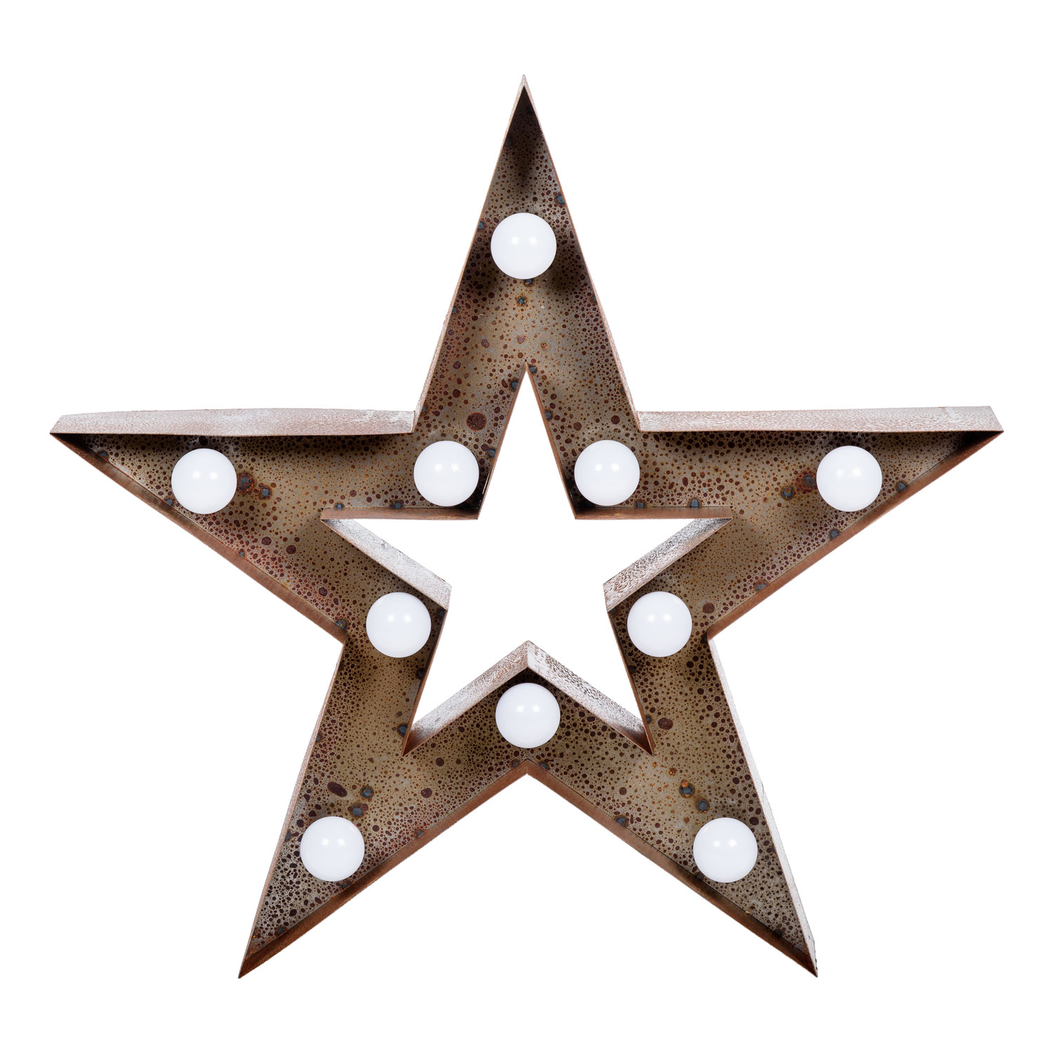 60 cm Brown Metal Star with 10 E14 Lamp Holders 4 60 cm Brown Metal Star with 10 E14 Lamp Holders 4