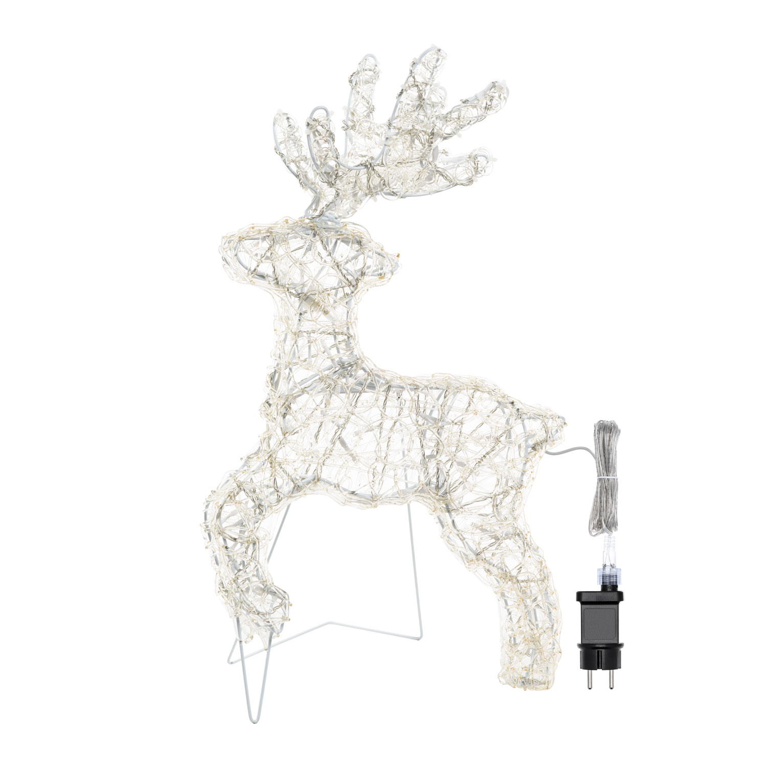 Renna galoppante Thin 3D, h 60 cm, led bianco freddo 5 Renna galoppante Thin 3D, h 60 cm, led bianco freddo 5