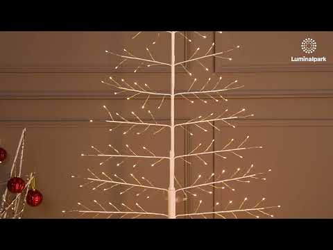 Árbol Rama de Tilo blanco 2D h 1,8 m, 276 microled, blanco cálido, uso interior 2