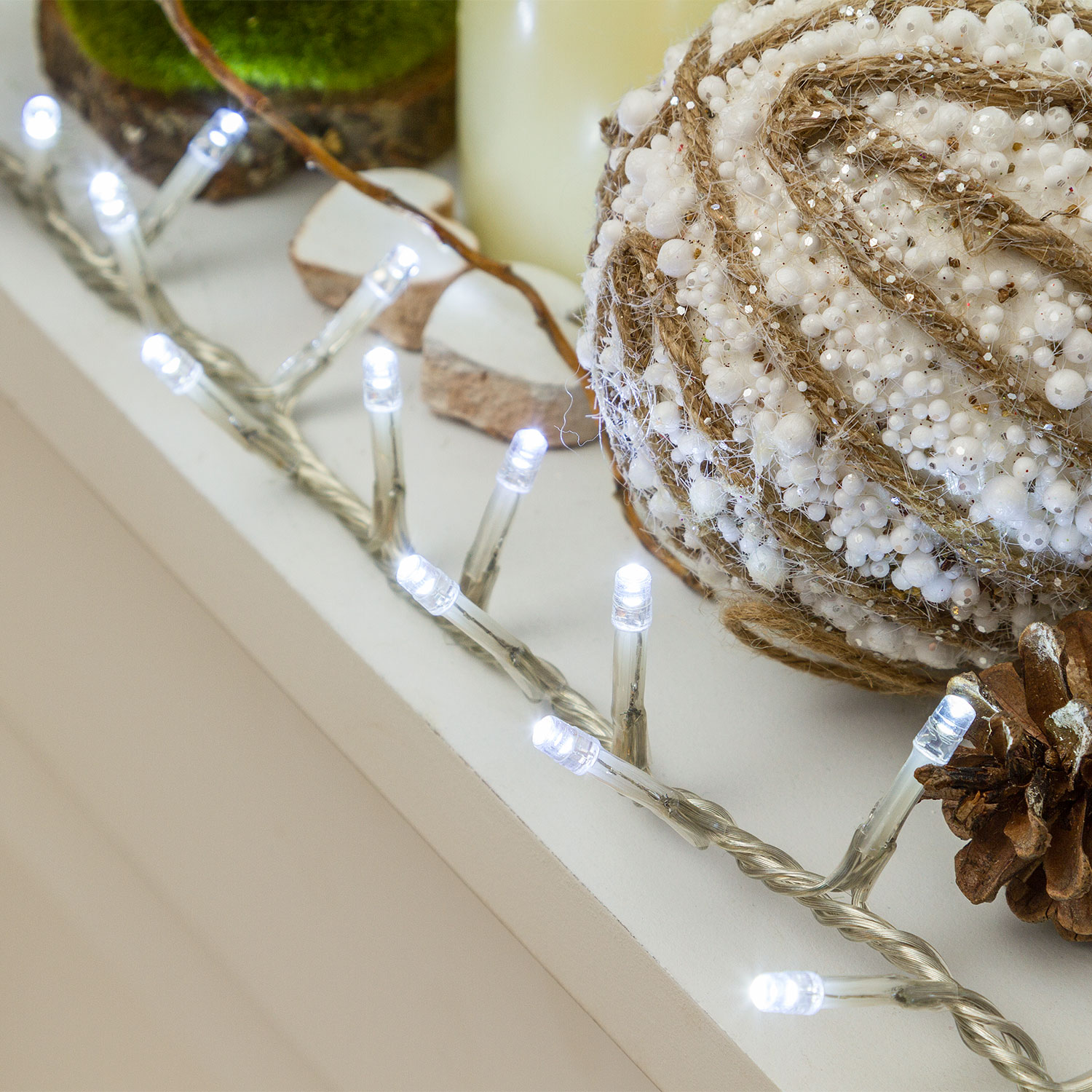 14.9m 720 White Led Mini Cluster String Lights 14.9m 720 White Led Mini Cluster String Lights