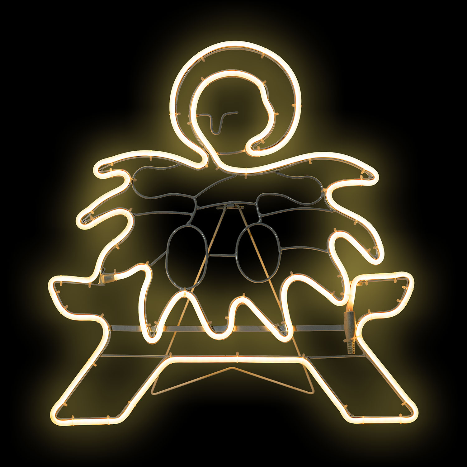 Lampe Crêche, Enfant Jésus en tube lumineux effet néon, 55 cm, led blanc chaud Lampe Crêche, Enfant Jésus en tube lumineux effet néon, 55 cm, led blanc chaud