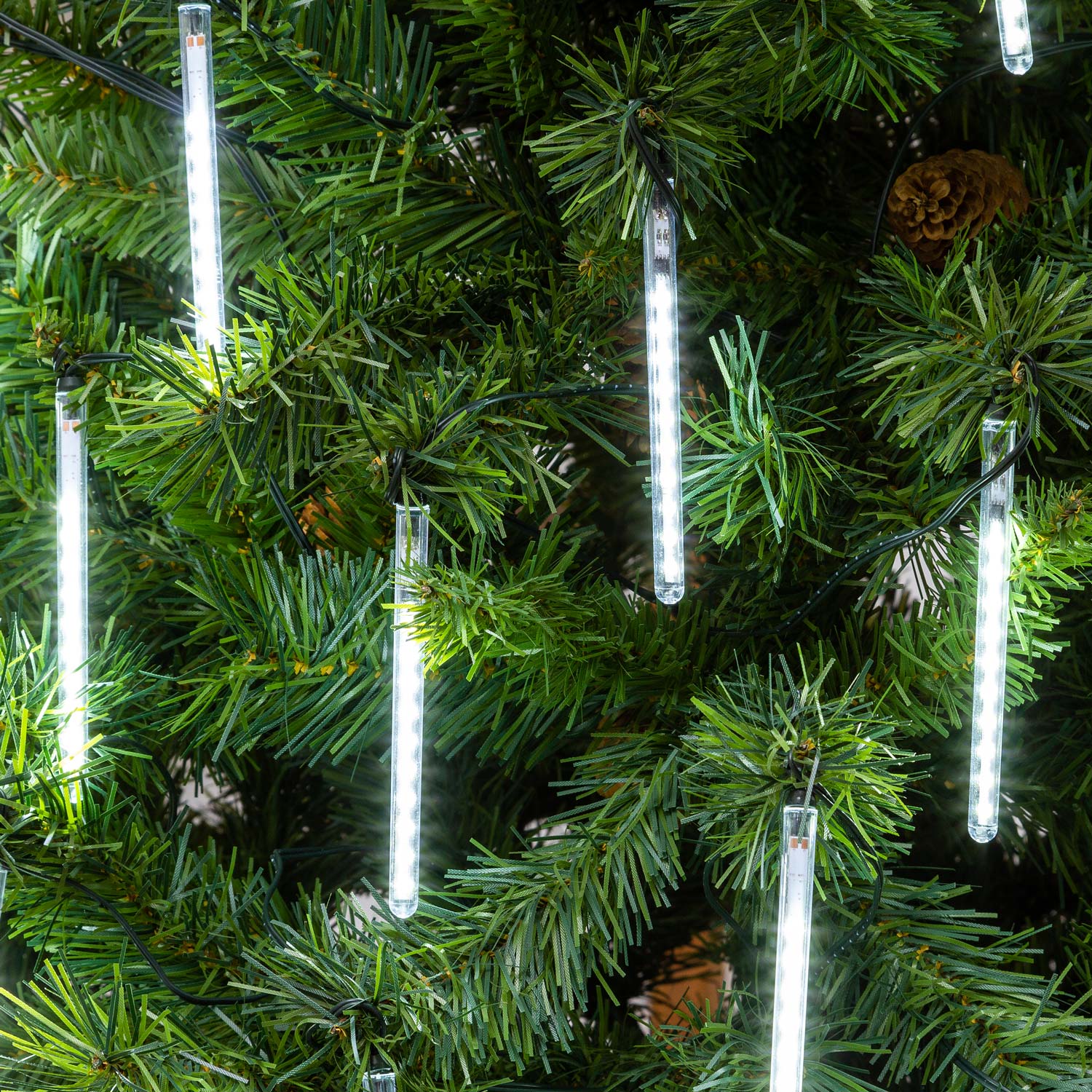Lichterkette 20 MiniRöhren, 200 LEDs kaltweiß Lichterkette 20 MiniRöhren, 200 LEDs kaltweiß