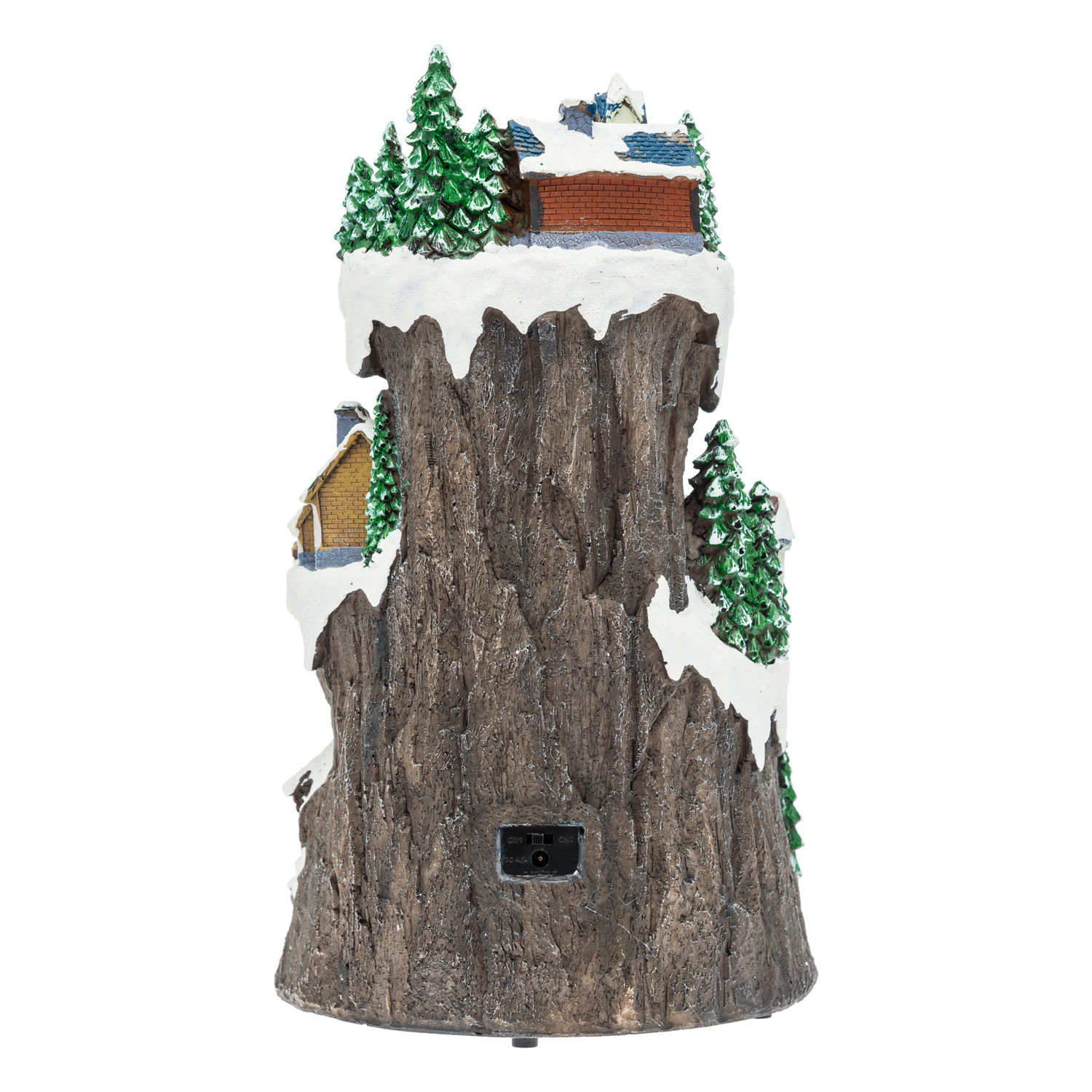 Weihnachtsdorf, Bergdorf mit Skifahrern und fahrendem Zug in Tunnel, h 38 cm, mit Weihnachtsliedern 6 Weihnachtsdorf, Bergdorf mit Skifahrern und fahrendem Zug in Tunnel, h 38 cm, mit Weihnachtsliedern 6