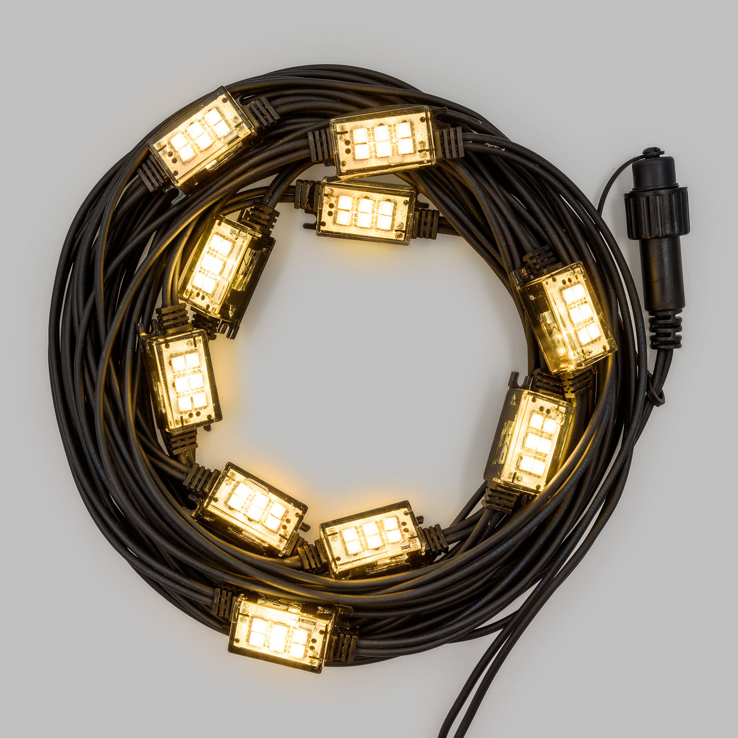Guirlande lumineuse de 10 mètres, 10 StroboLED blanc chaud Guirlande lumineuse de 10 mètres, 10 StroboLED blanc chaud