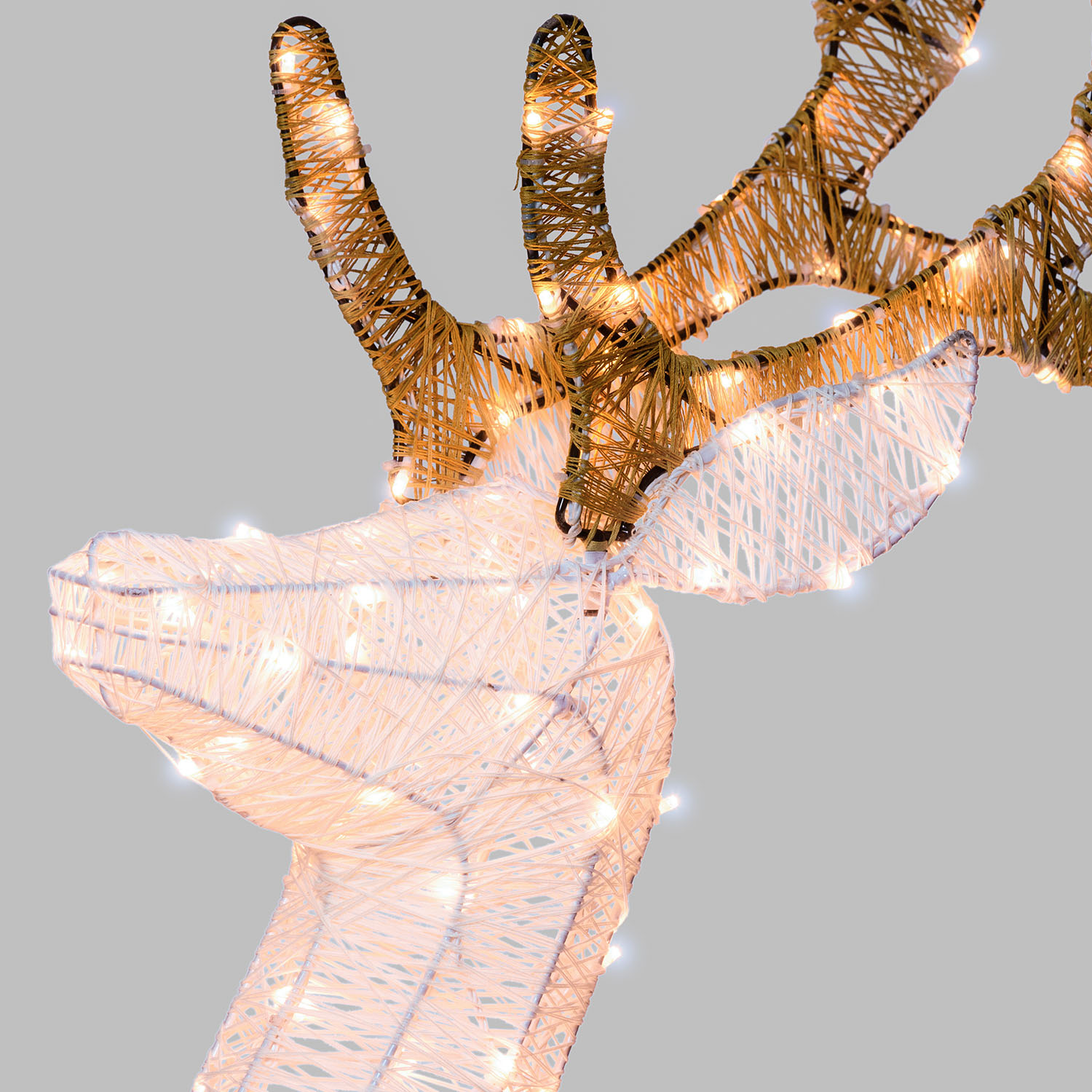 Renna 3D Light Cream & Brown, h 380 cm, 200 Dual LED bianco extra caldo e bianco freddo 9