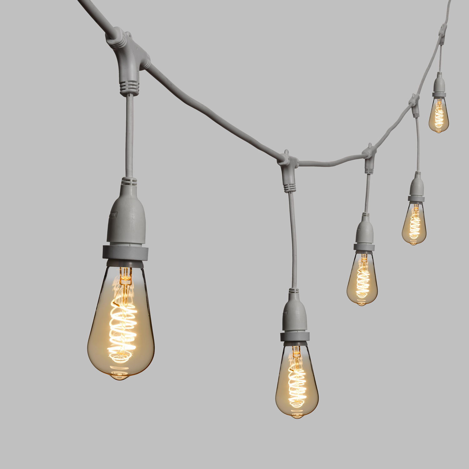 Guirnalda 5m con bombillas led colgantes de 4W Edison espiral Ø 64mm 3 Guirnalda 5m con bombillas led colgantes de 4W Edison espiral Ø 64mm 3