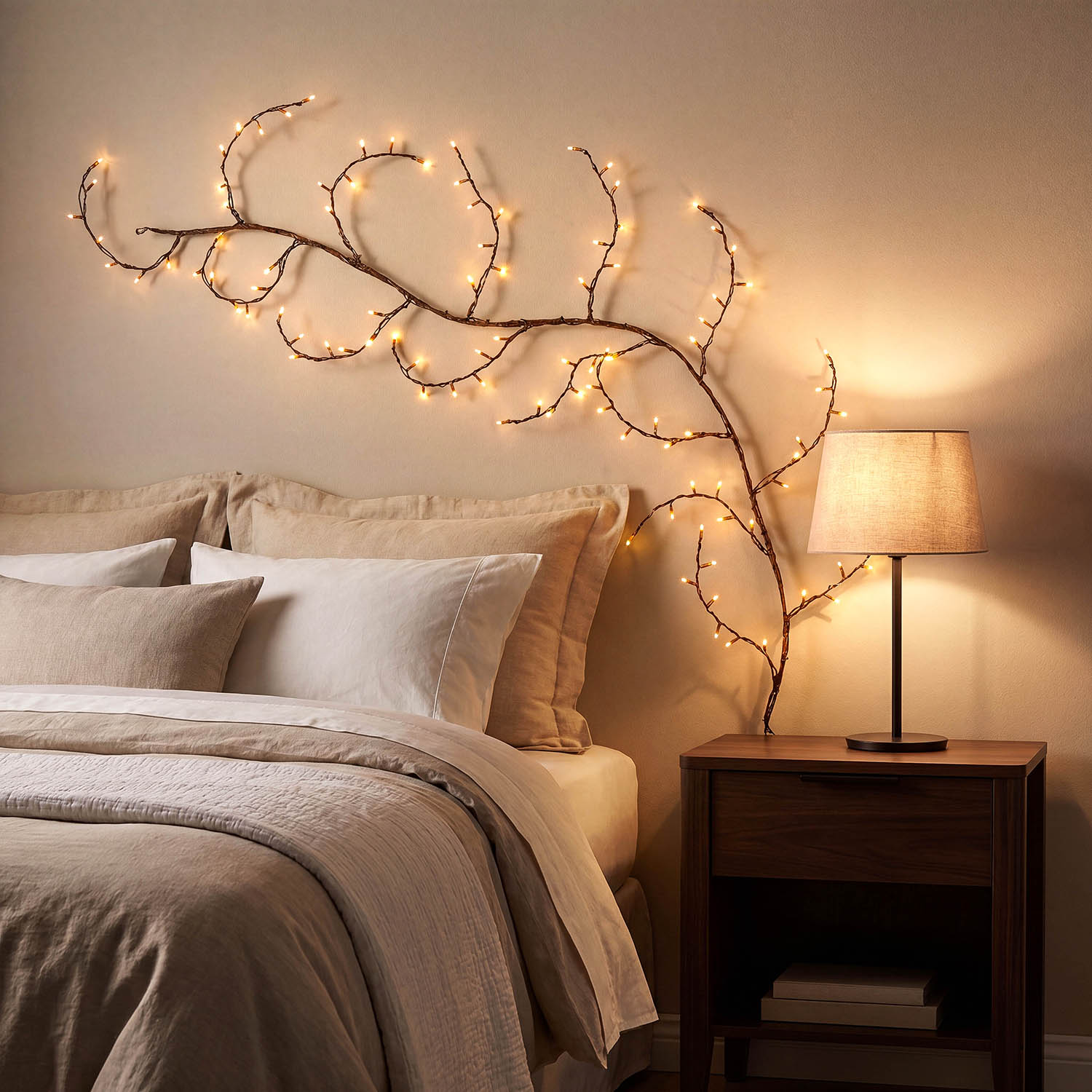 Branche marron 2 m, 105 maxiled blanc chaud, prolongeable