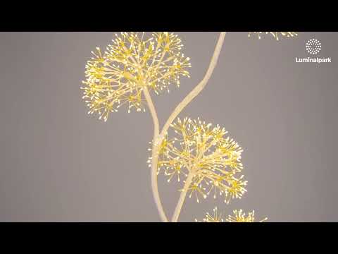 White Tree, Branch with 5 RICCO spheres, h 1,7 m, 1800 warm white microLEDs, indoor 2