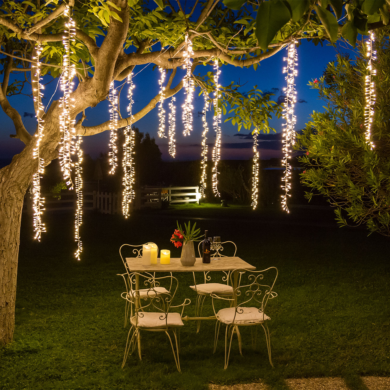 Cascada Smart Connect 3 Festones colgantes, Led blanco cálido 6 Cascada Smart Connect 3 Festones colgantes, Led blanco cálido 6