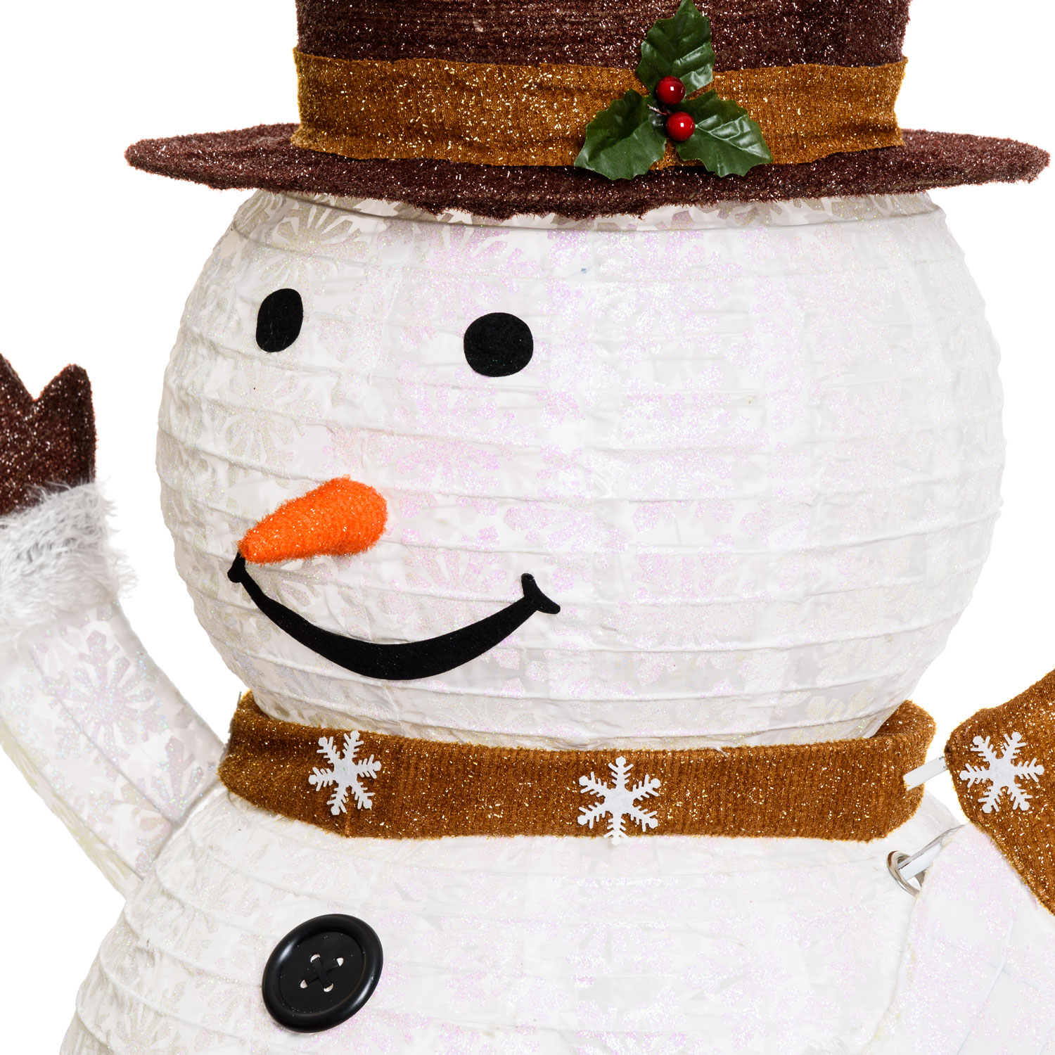 Pupazzo di Neve ripiegabile h 185 cm, led bianco freddo 4 Pupazzo di Neve ripiegabile h 185 cm, led bianco freddo 4