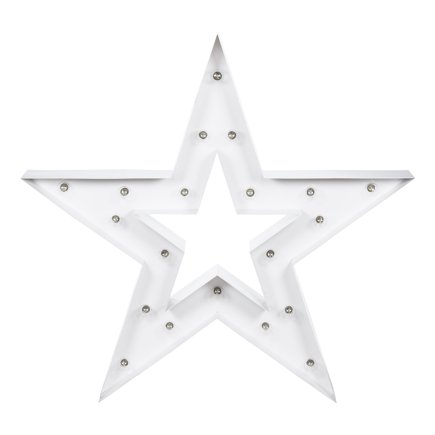 Estrella de metal blanco 120cm, 20 portalámparas E14 3 Estrella de metal blanco 120cm, 20 portalámparas E14 3
