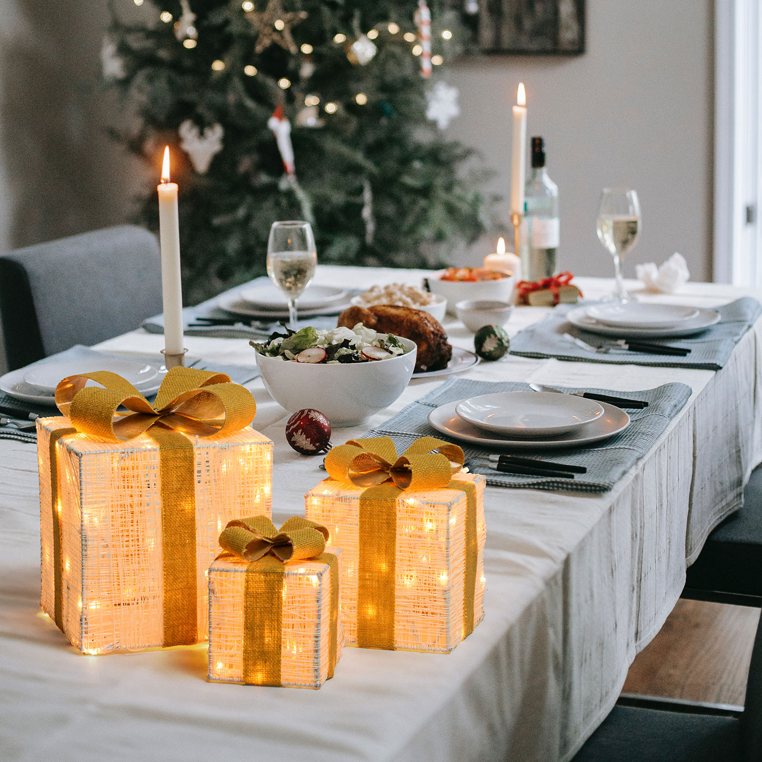 Set 3 Paquetes Regalo Light Cream & Brown, 120 led blanco extra cálido 9 Set 3 Paquetes Regalo Light Cream & Brown, 120 led blanco extra cálido 9