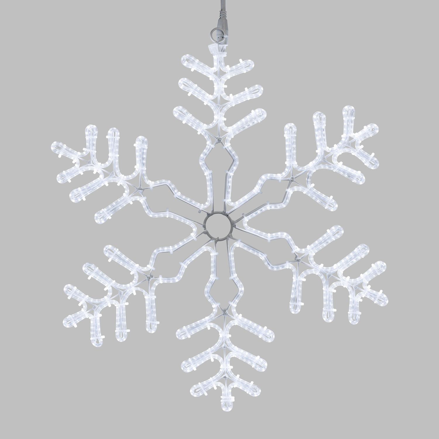 Schneekristall aus SMD Strip Lichtschlauch, 60 x 55 cm, 840 LEDs kaltweiß 8 Schneekristall aus SMD Strip Lichtschlauch, 60 x 55 cm, 840 LEDs kaltweiß 8