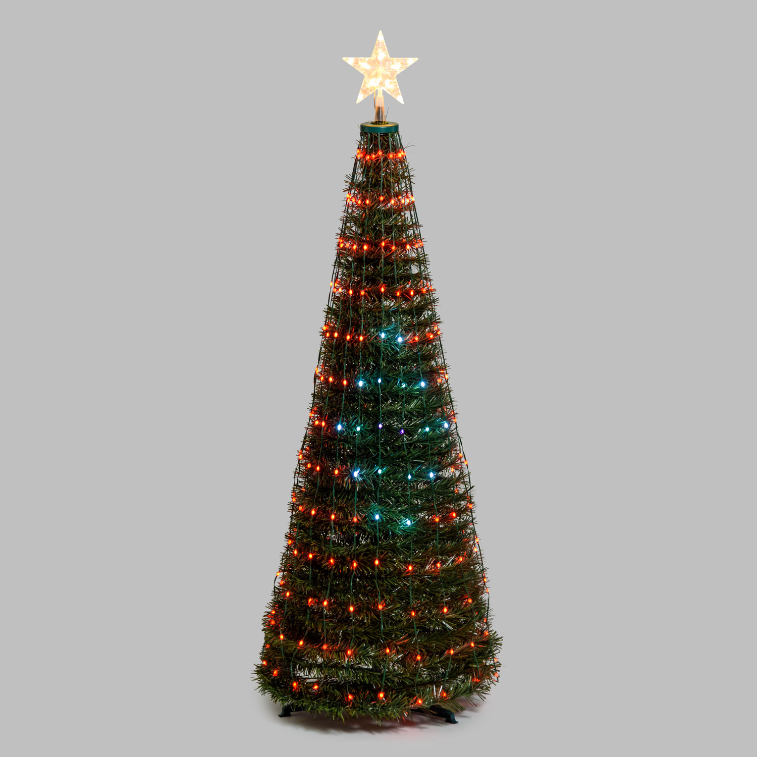 Faltbarer Baum aus künstlichem Kiefer, h. 150 cm, 234 RGB LED Lichterperlen 4 Faltbarer Baum aus künstlichem Kiefer, h. 150 cm, 234 RGB LED Lichterperlen 4