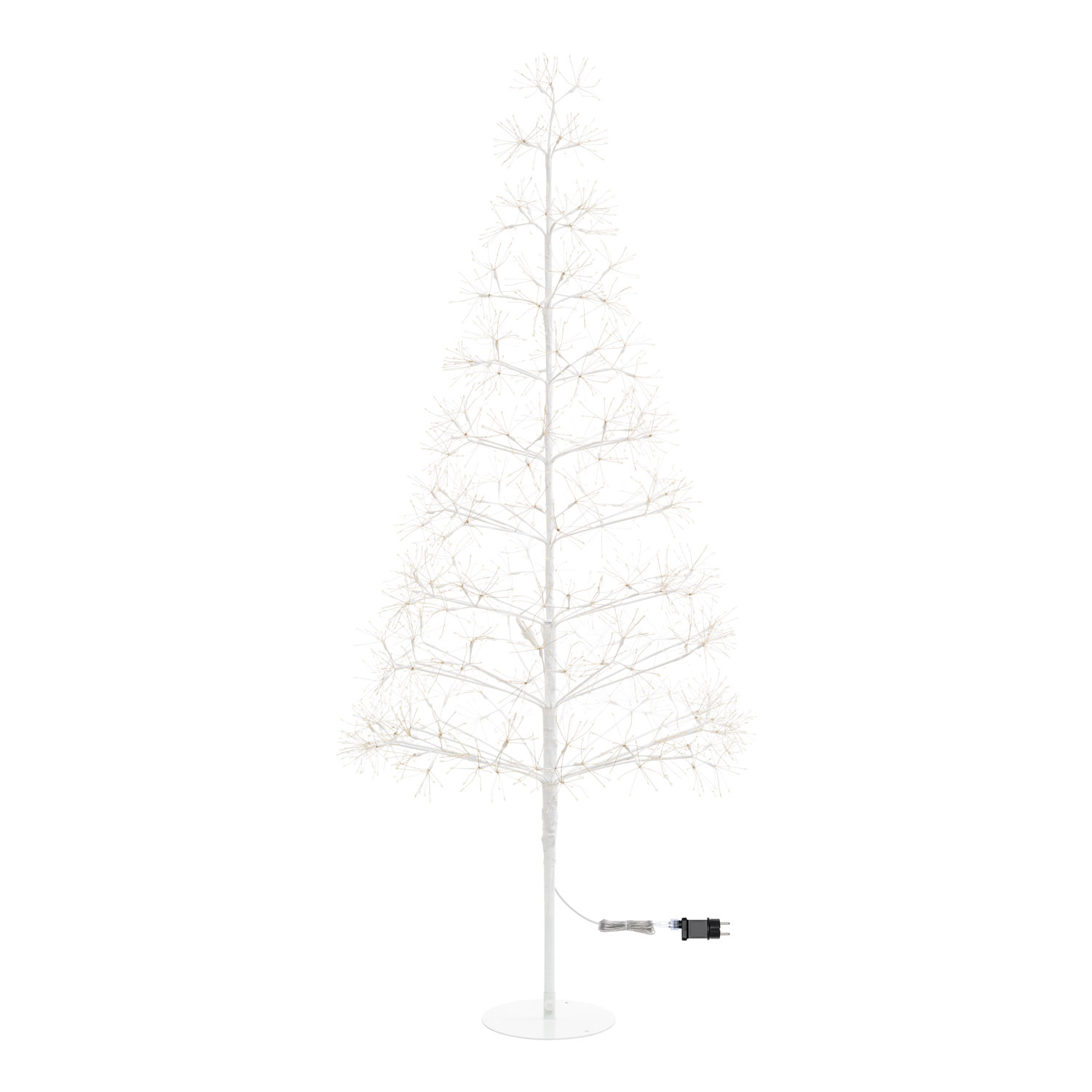 Weißer Baum RICCO, H 1,8 m, 2100 warmweiße Micro-LEDs, Innenbereich 6 Weißer Baum RICCO, H 1,8 m, 2100 warmweiße Micro-LEDs, Innenbereich 6