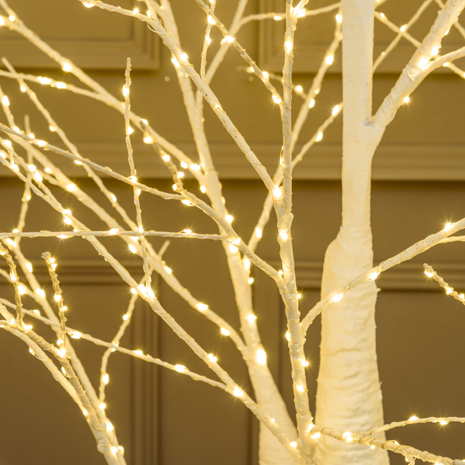 Arbre marron avec tronc et base ronde, h 2,40 m, 1200 microled blanc chaud 6 Arbre marron avec tronc et base ronde, h 2,40 m, 1200 microled blanc chaud 6