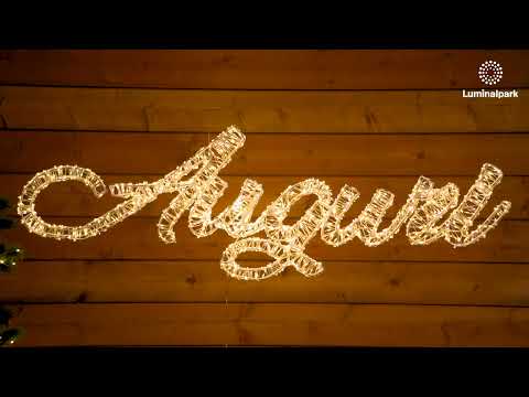 3D Leuchtschrift Auguri, 2000 MicroLEDs kalt- und warmweiß 2 3D Leuchtschrift Auguri, 2000 MicroLEDs kalt- und warmweiß 2