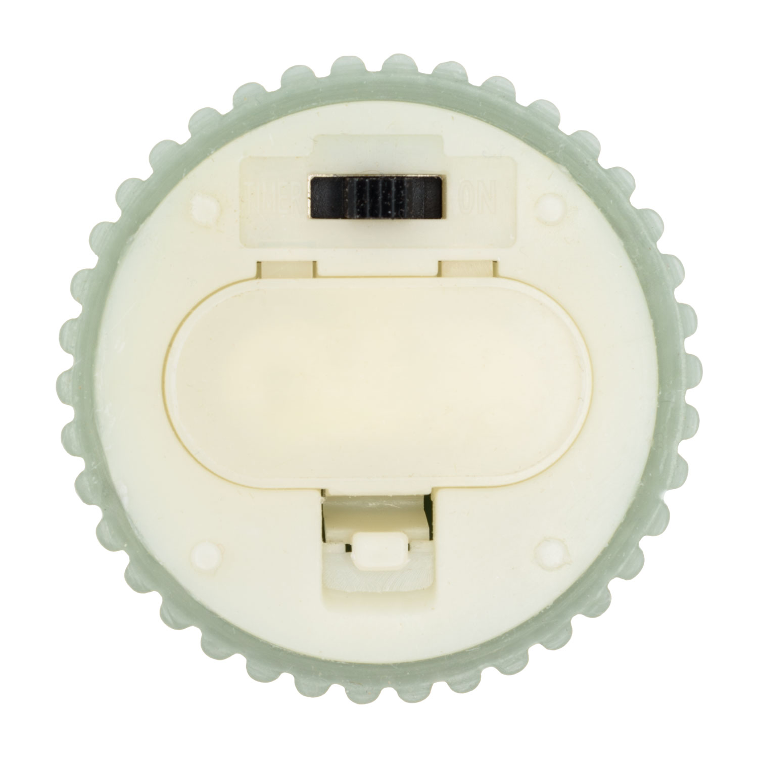 Set aus 2 grünen Rippenkerzen aus Wachs, 3D-Flamme mit Docht 4 Set aus 2 grünen Rippenkerzen aus Wachs, 3D-Flamme mit Docht 4