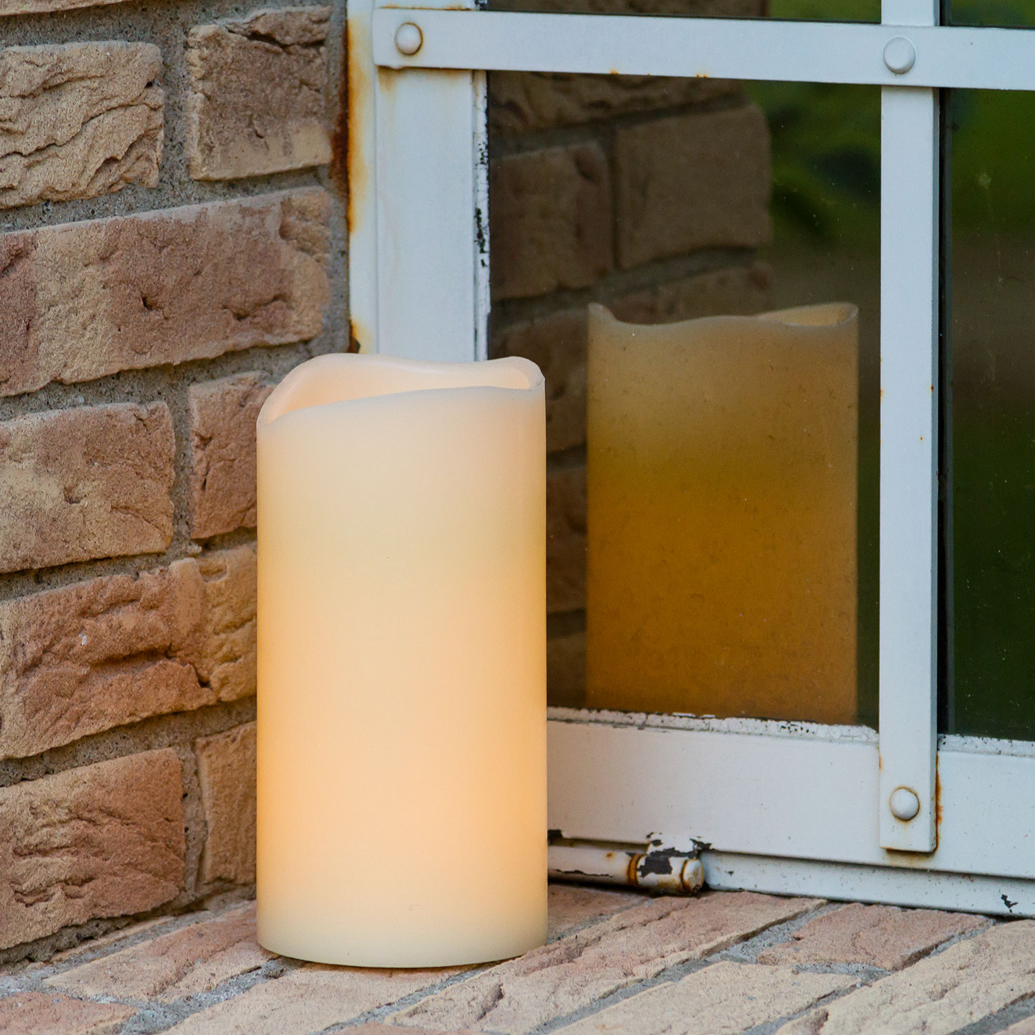Bougie ivoire h 20 cm, led blanc chaud 9 Bougie ivoire h 20 cm, led blanc chaud 9