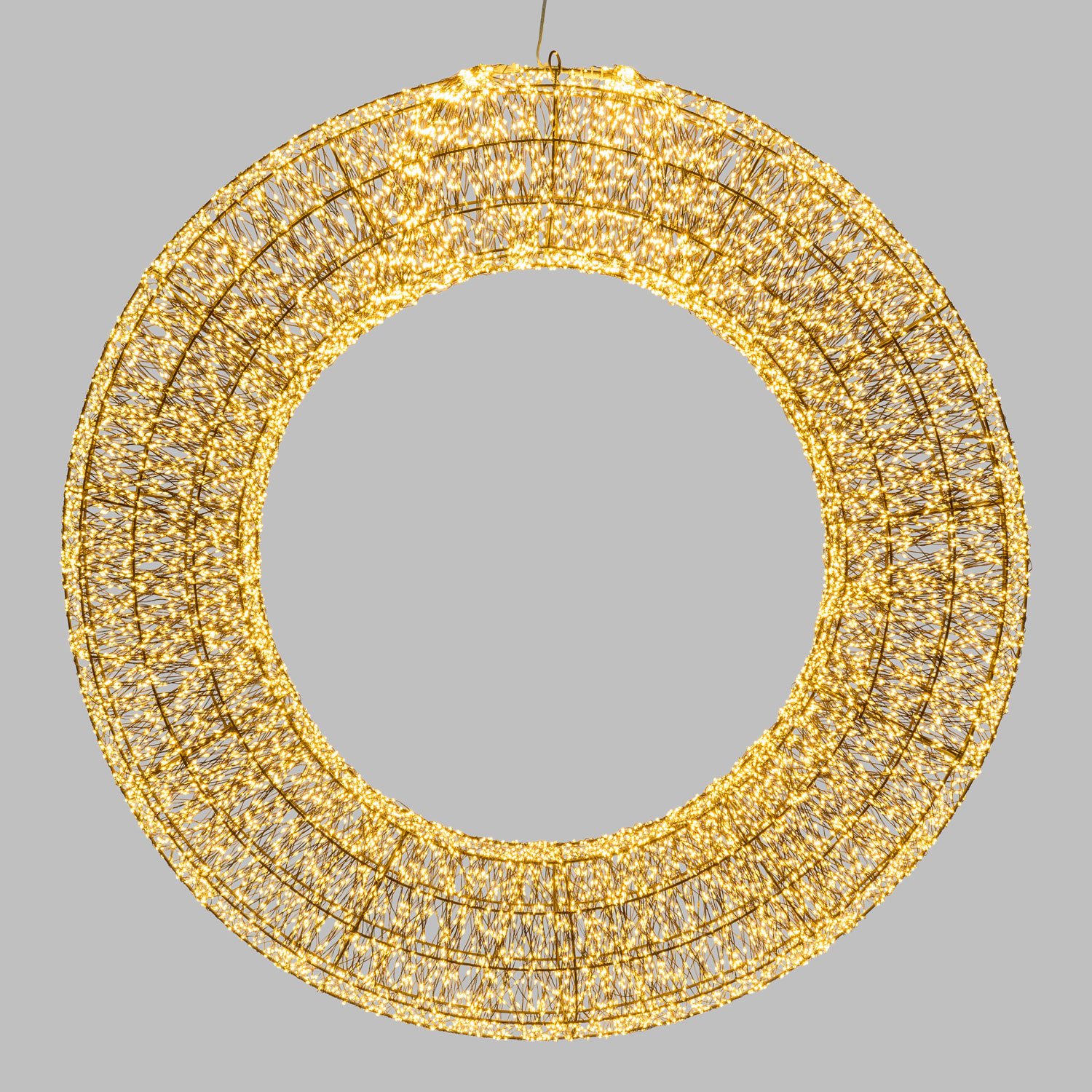 Corona 3D, Ø 110 cm, 15000 Micro led bianco caldo e bianco freddo, uso interno 1 Corona 3D, Ø 110 cm, 15000 Micro led bianco caldo e bianco freddo, uso interno 1