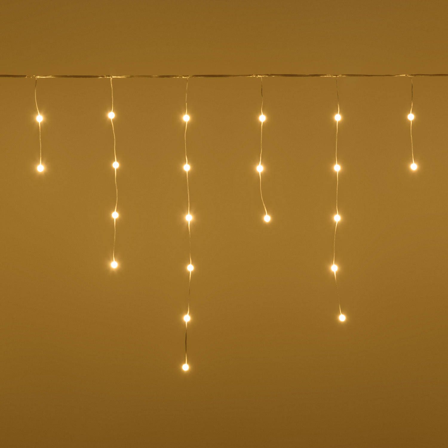 Eisregen-Dekolichterkette 3,75 m, 100 MiniKugeln Gummy Ø10mm, MicroLEDs warmweiß Eisregen-Dekolichterkette 3,75 m, 100 MiniKugeln Gummy Ø10mm, MicroLEDs warmweiß