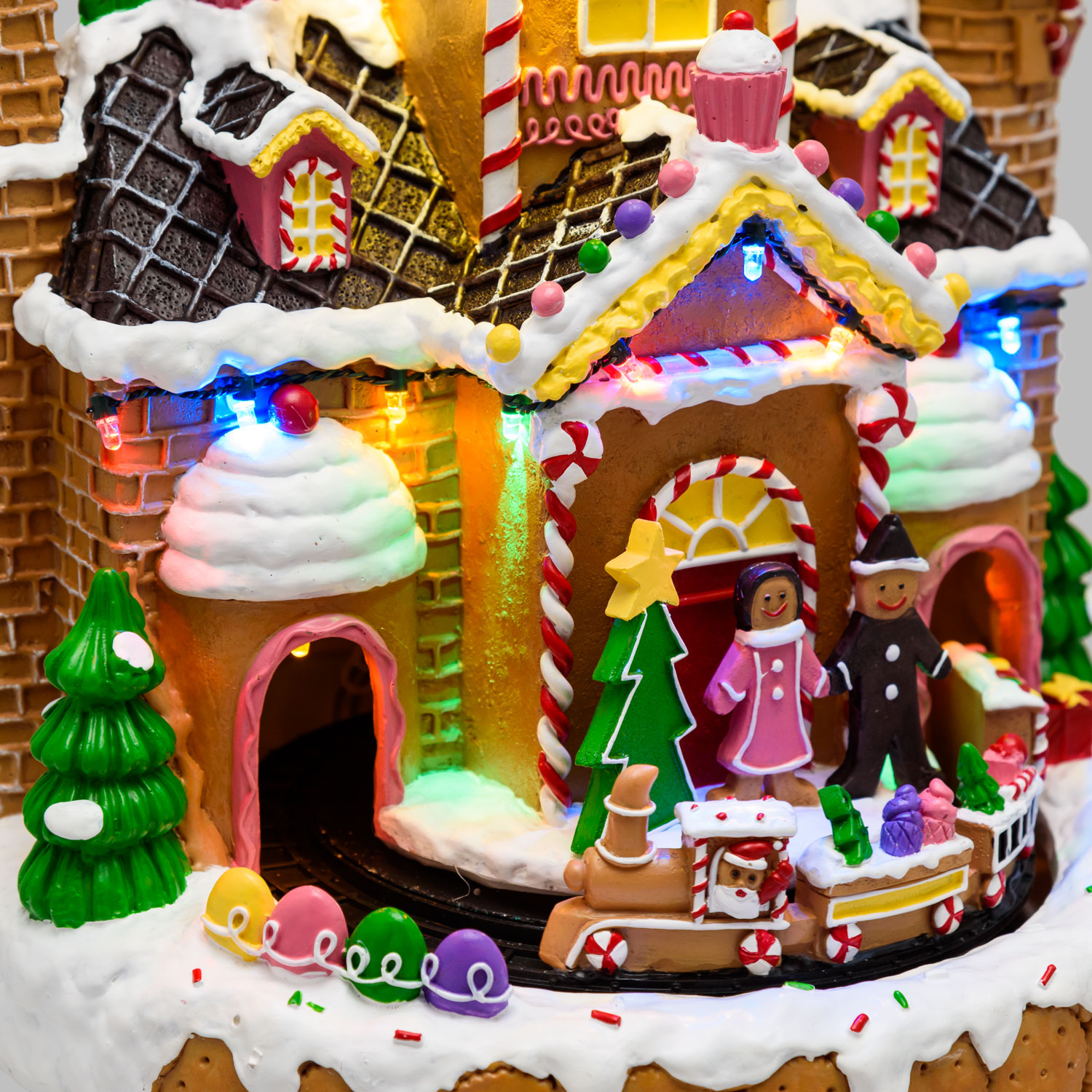 Villaggio di Natale, Candy Village con Trenino in movimento, h 28 cm, musiche natalizie 8 Villaggio di Natale, Candy Village con Trenino in movimento, h 28 cm, musiche natalizie 8