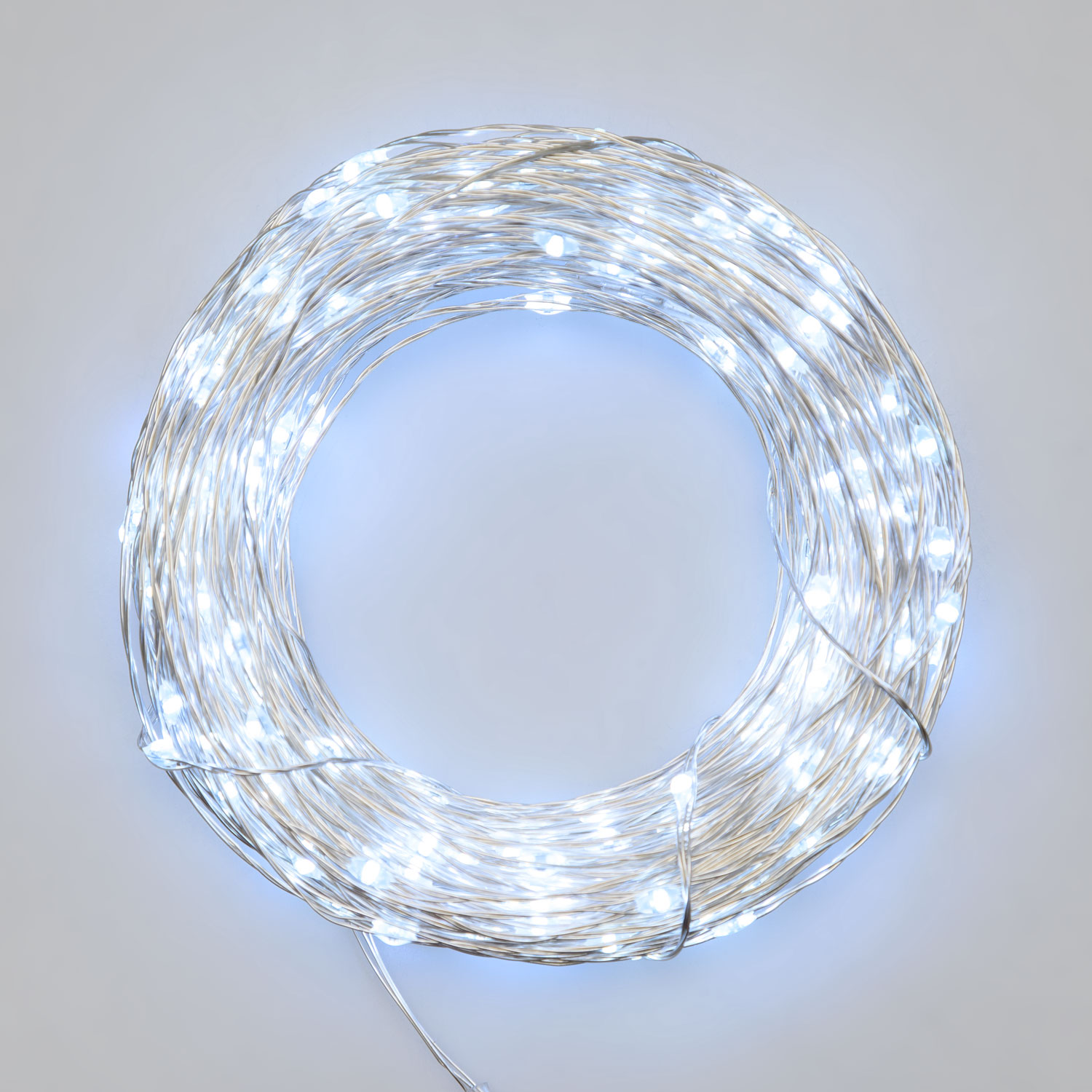20m Battery String Lights, 200 White MicroLEDs, Silver Metal Wire 4 20m Battery String Lights, 200 White MicroLEDs, Silver Metal Wire 4