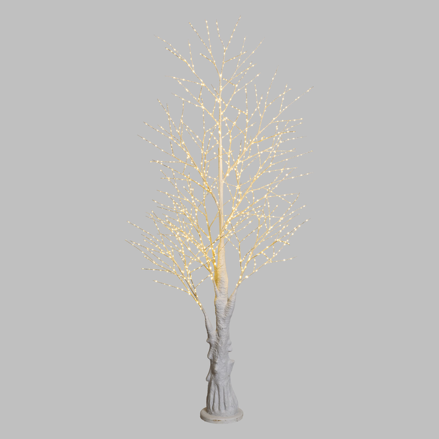 Arbre marron avec tronc et base ronde, h 2,40 m, 1200 microled blanc chaud 3 Arbre marron avec tronc et base ronde, h 2,40 m, 1200 microled blanc chaud 3