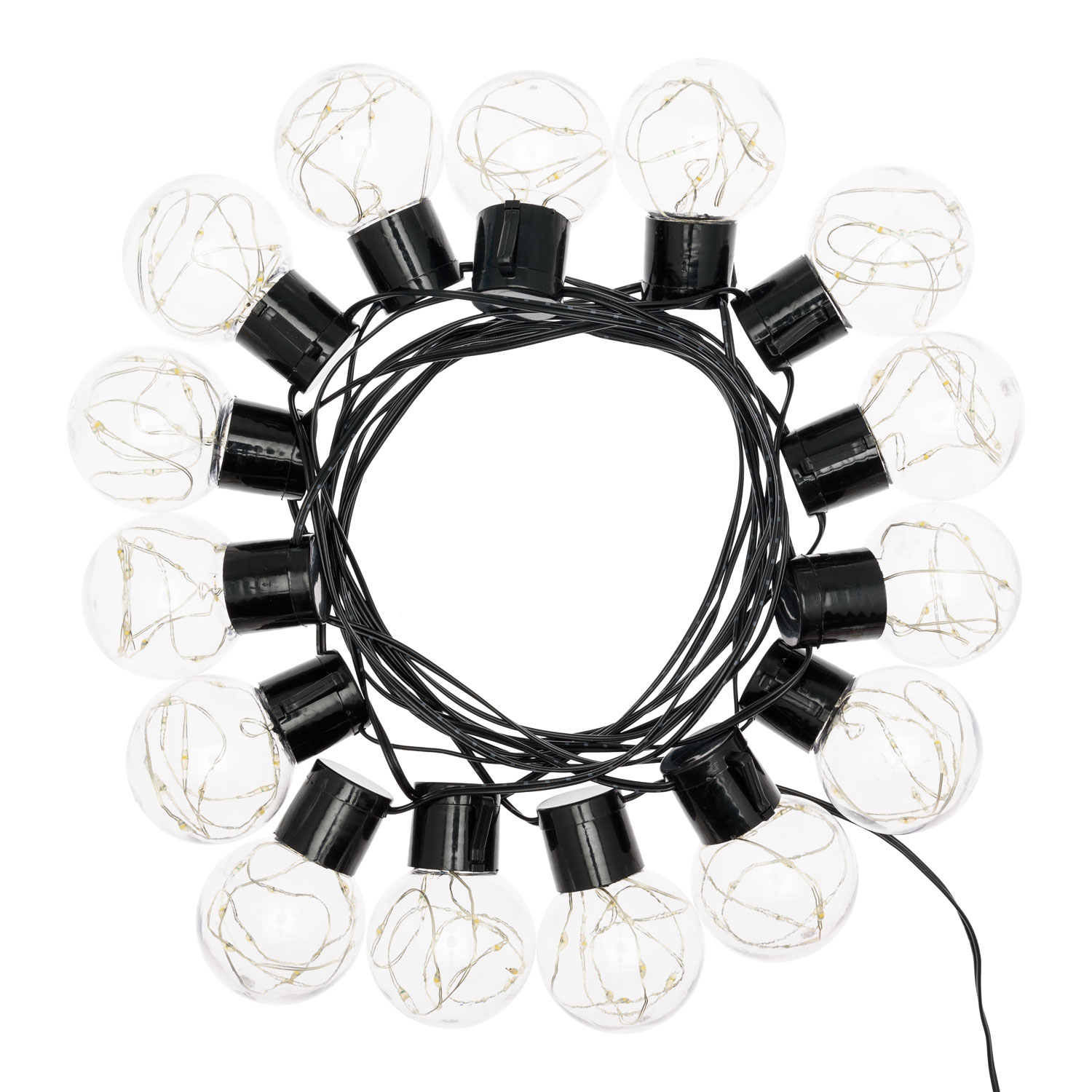 Guirnalda solar de 6 m, 15 bombillas transparentes globo Ø 50 mm, microled blanco cálido 7 Guirnalda solar de 6 m, 15 bombillas transparentes globo Ø 50 mm, microled blanco cálido 7