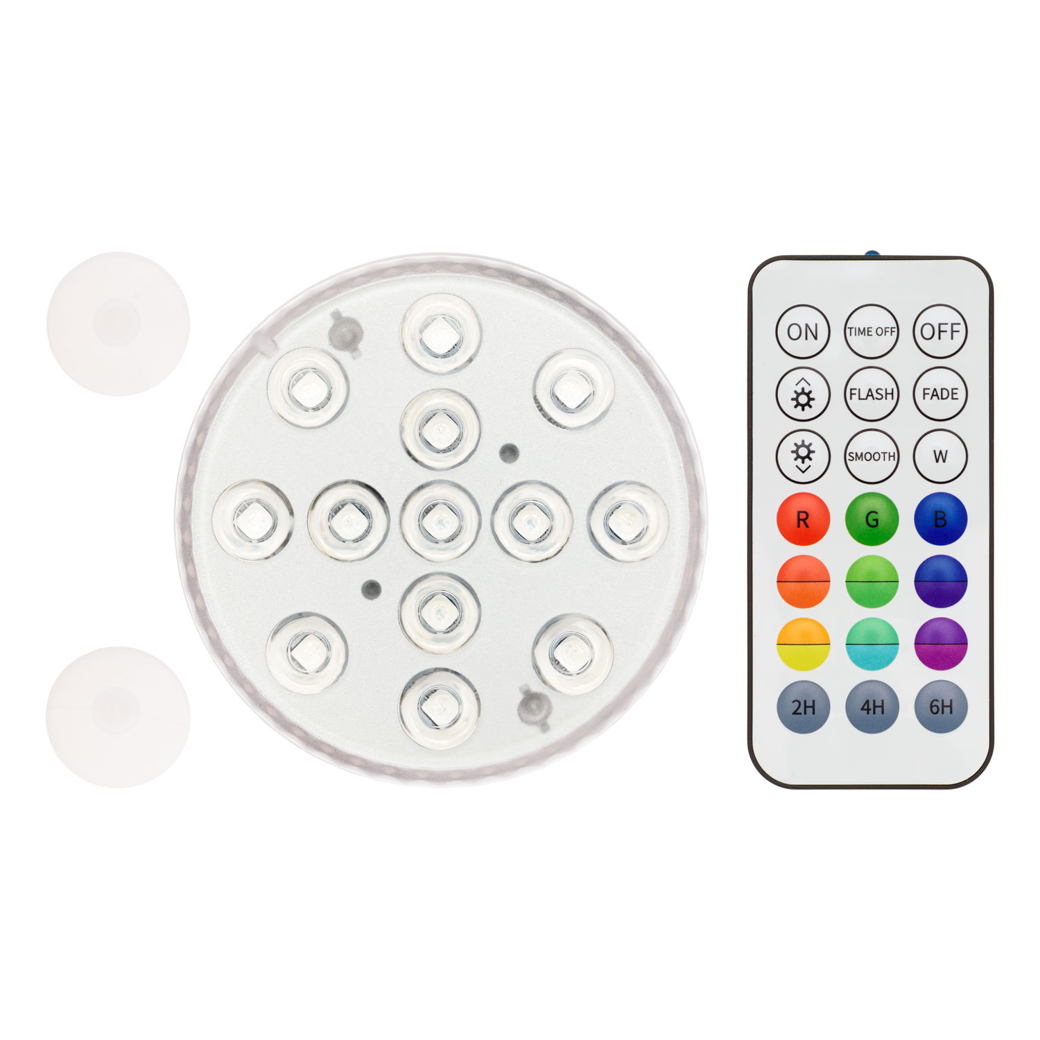 LED RGB Disco-Teelicht mit Batterie, Ø 8,5 cm, wasserdicht LED RGB Disco-Teelicht mit Batterie, Ø 8,5 cm, wasserdicht