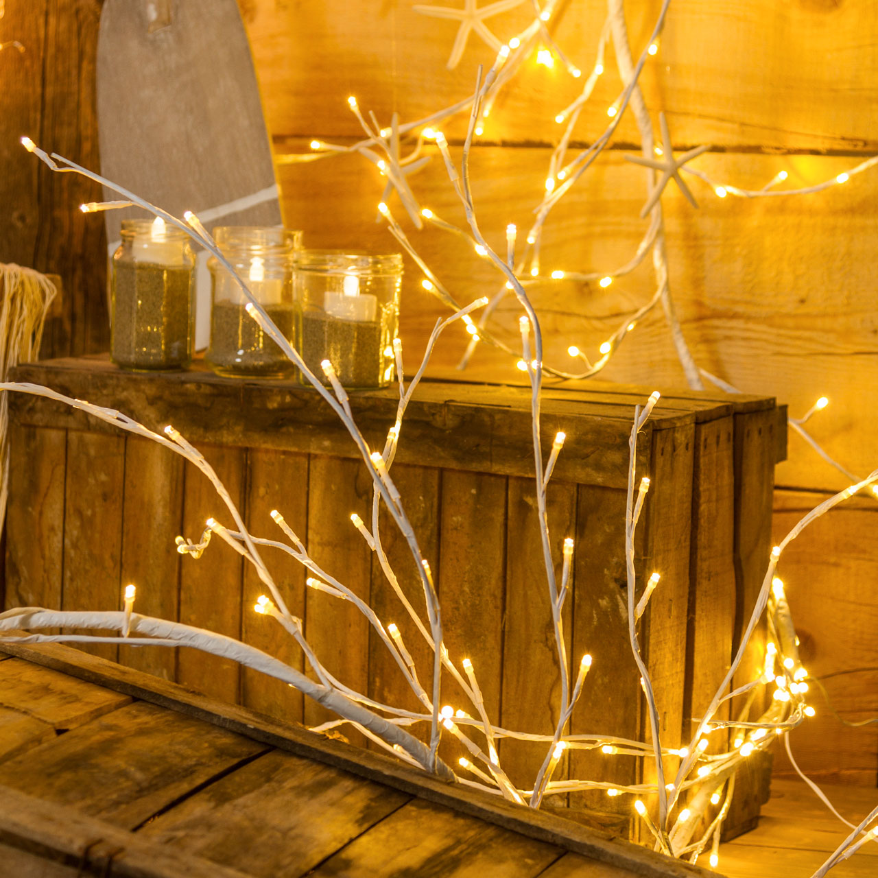 3m White Branch Lights, 288 Warm White LEDs 16 3m White Branch Lights, 288 Warm White LEDs 16