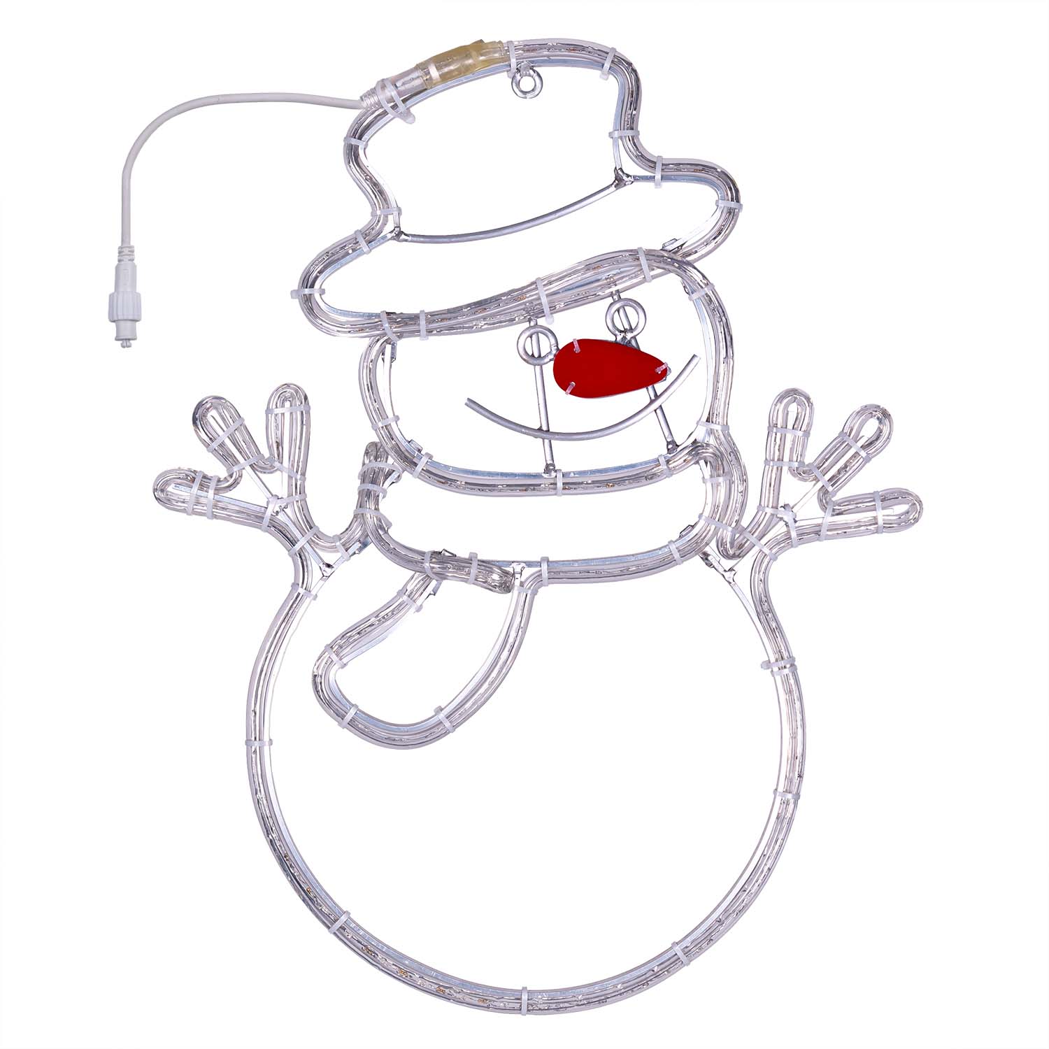 Bonhomme de Neige en tube lumineux, h 65 cm, 150 led blanc froid, rouge et bleu 5 Bonhomme de Neige en tube lumineux, h 65 cm, 150 led blanc froid, rouge et bleu 5