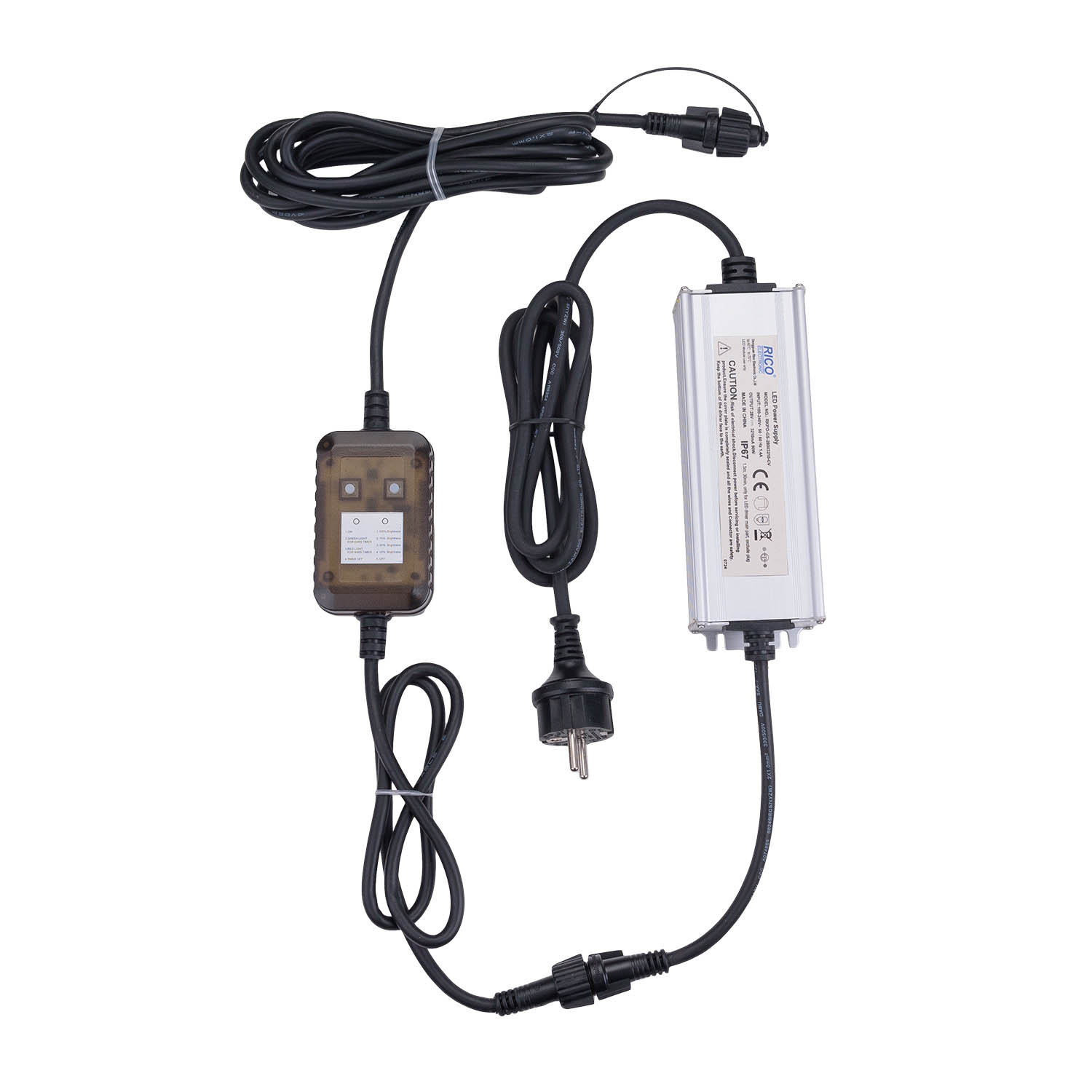 Power Supply with Controller Connect+, up to 6000 LEDs, steady light only, black cable Power Supply with Controller Connect+, up to 6000 LEDs, steady light only, black cable