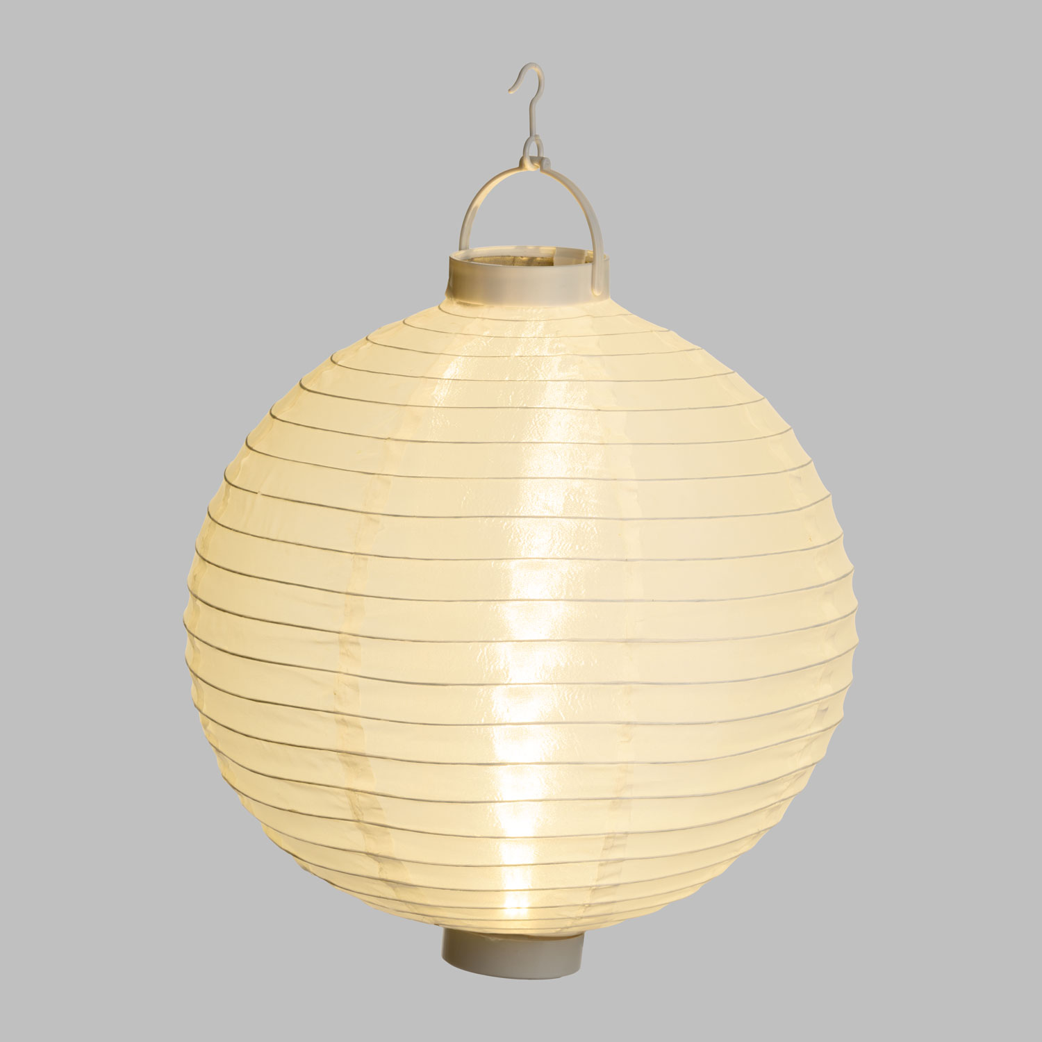 Weißer LED-Lampion Ø 30 cm, warmweißes Licht 2 Weißer LED-Lampion Ø 30 cm, warmweißes Licht 2