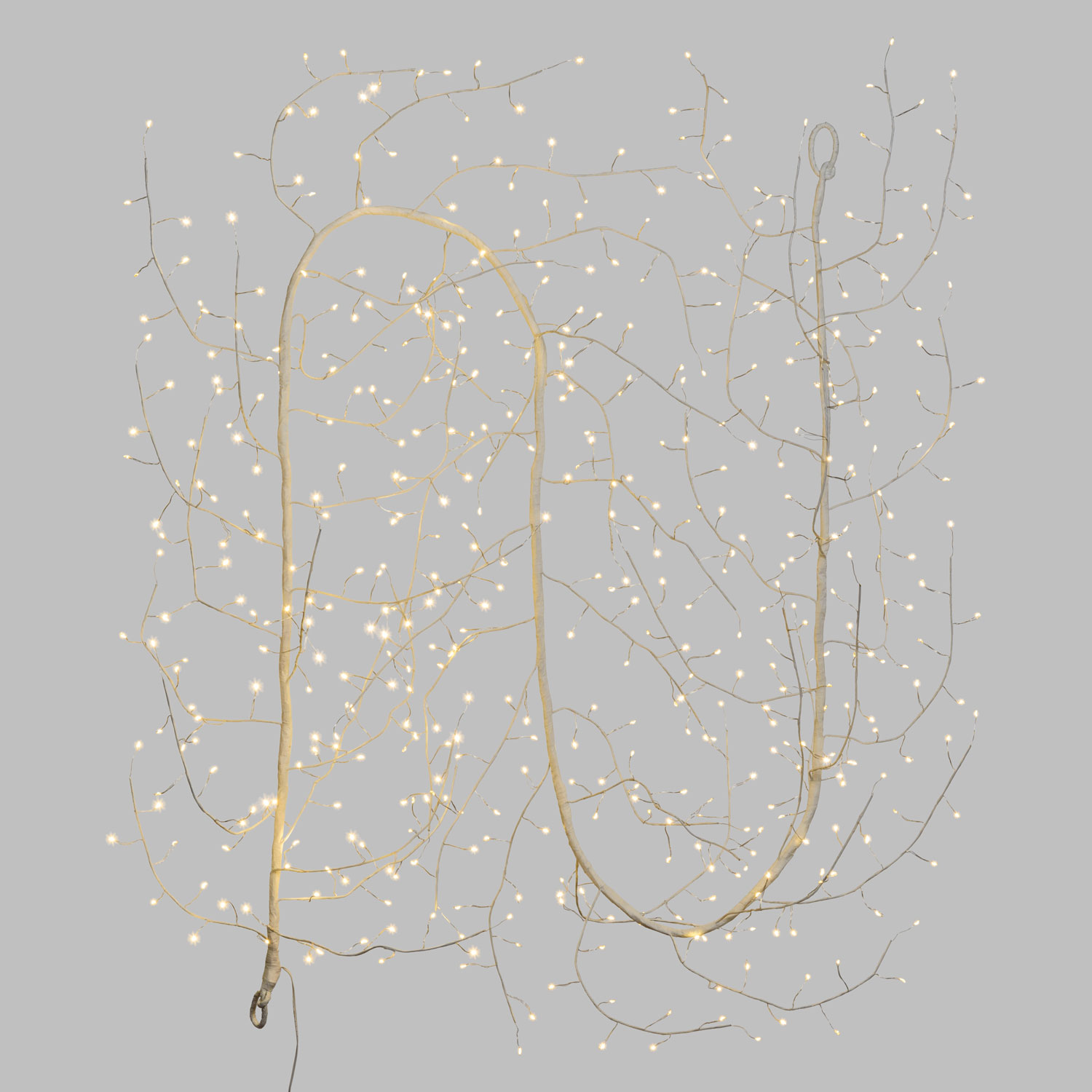 Branche Tilleul blanc 3 m, 504 microled blanc chaud, câble métal argenté, intérieur 6 Branche Tilleul blanc 3 m, 504 microled blanc chaud, câble métal argenté, intérieur 6