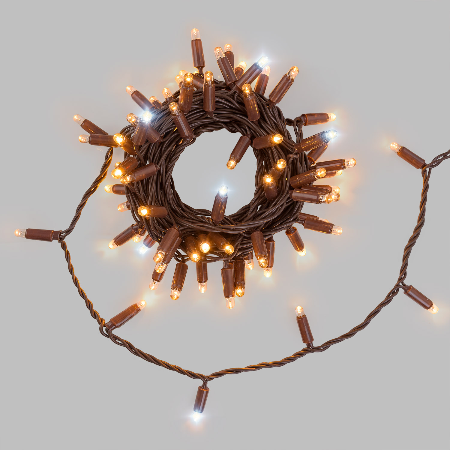 8 m Warm White Connect ProLine 36V Dual Color Flashing String Lights, 80 maxiLEDs, brown cable