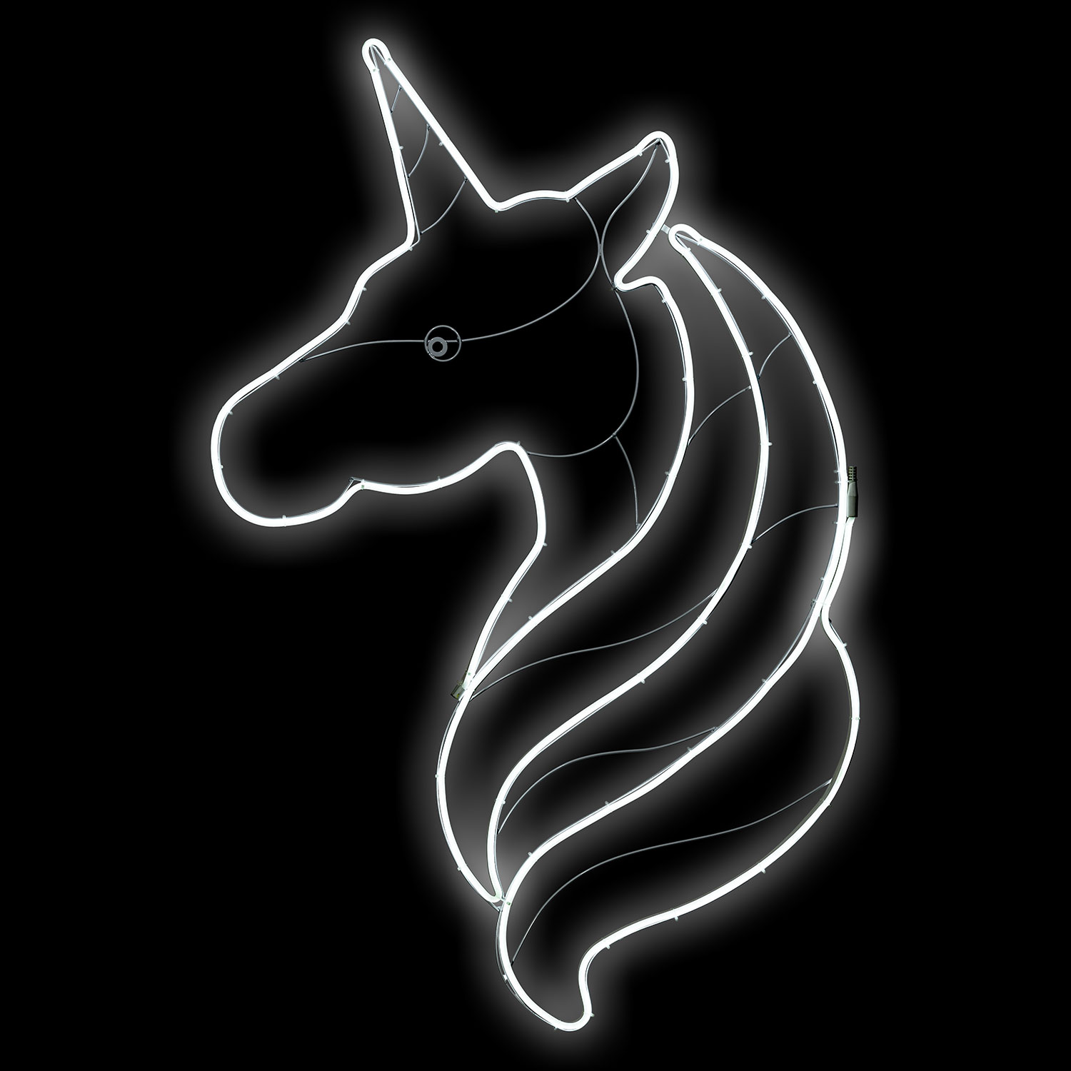 Unicornio Neón blanco h. 120cm 2 Unicornio Neón blanco h. 120cm 2