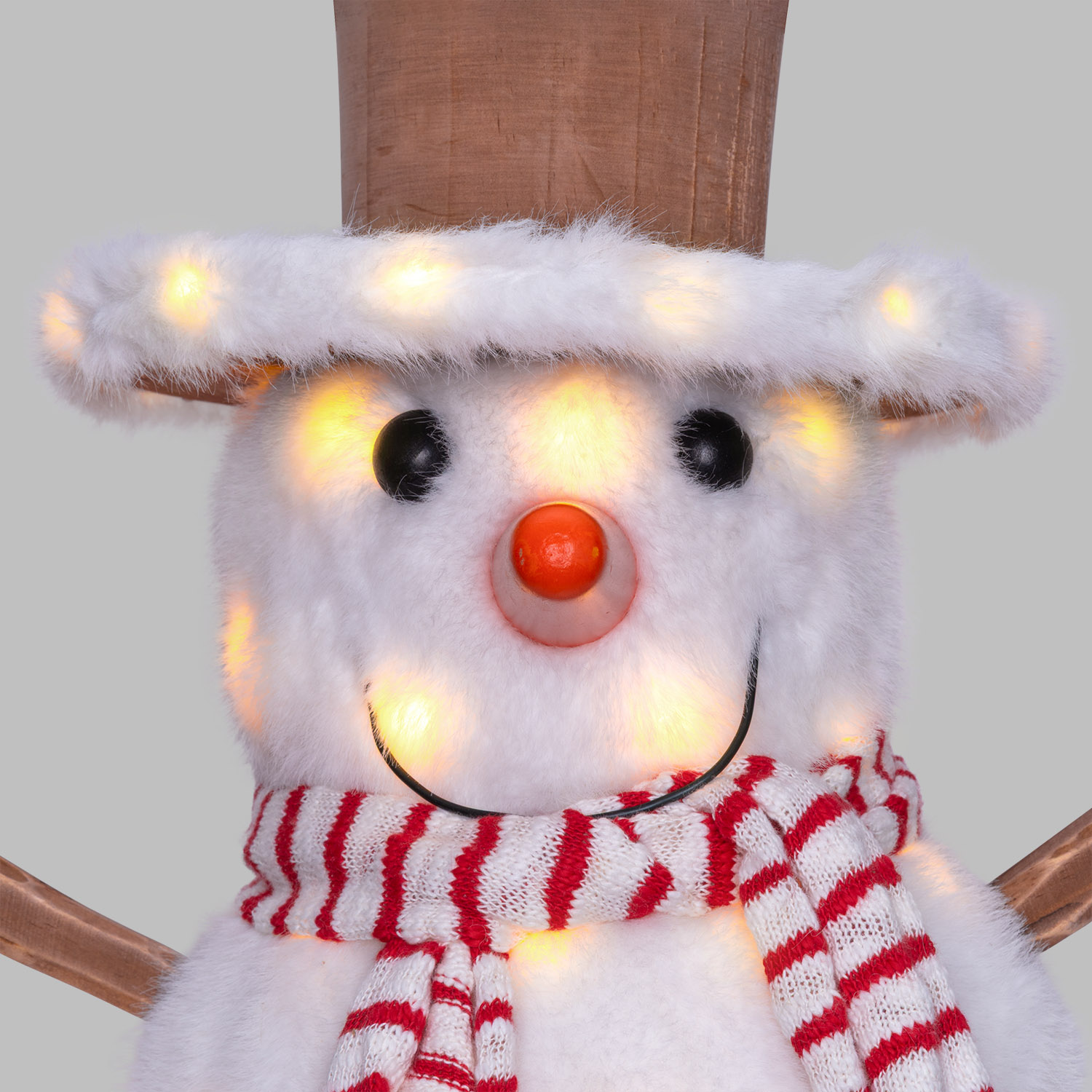 SnowPazzo luminoso 3D in legno, h 40 cm, Dual Color MicroLED bianco caldo e bianco freddo, uso interno 8