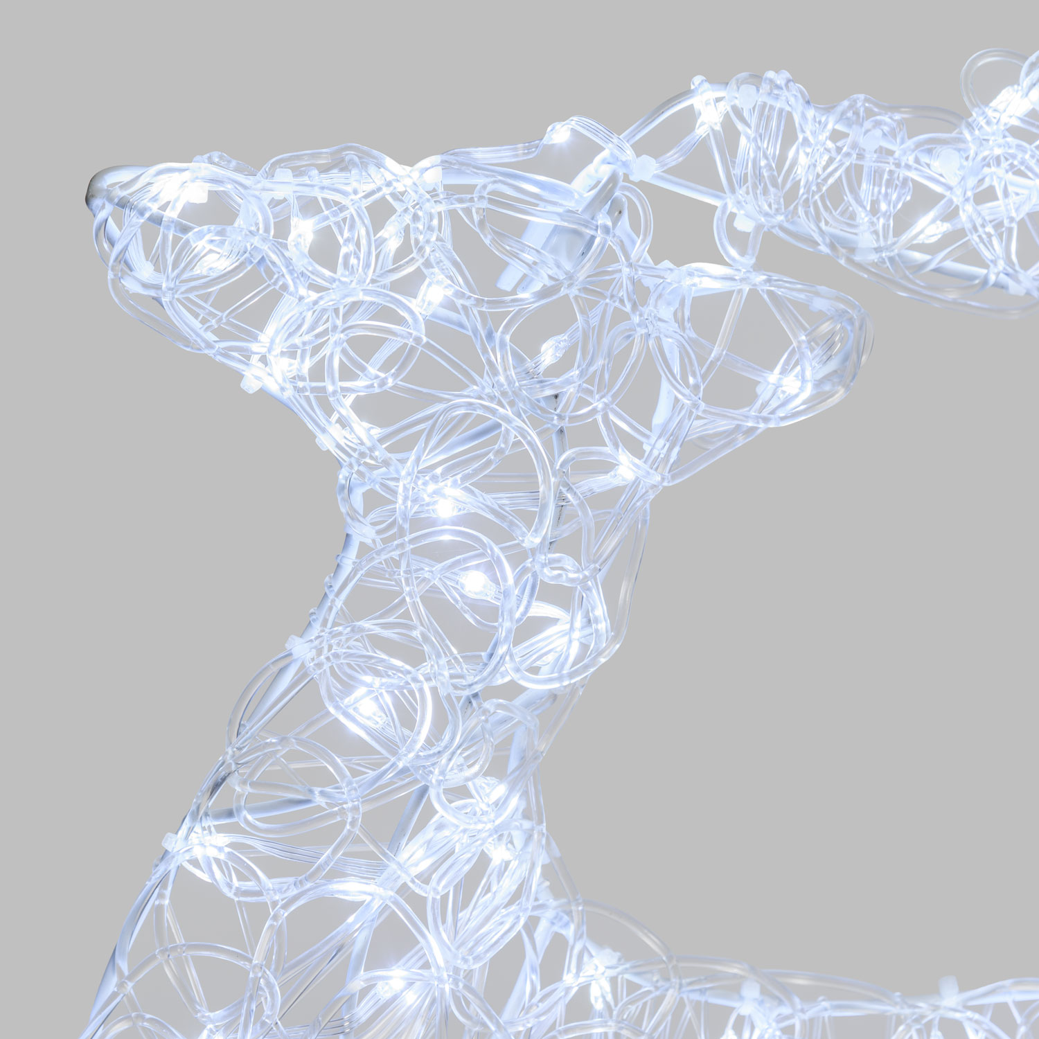 Renne au galop 2D, h. 65 cm, gouttes led blanc froid 2 Renne au galop 2D, h. 65 cm, gouttes led blanc froid 2