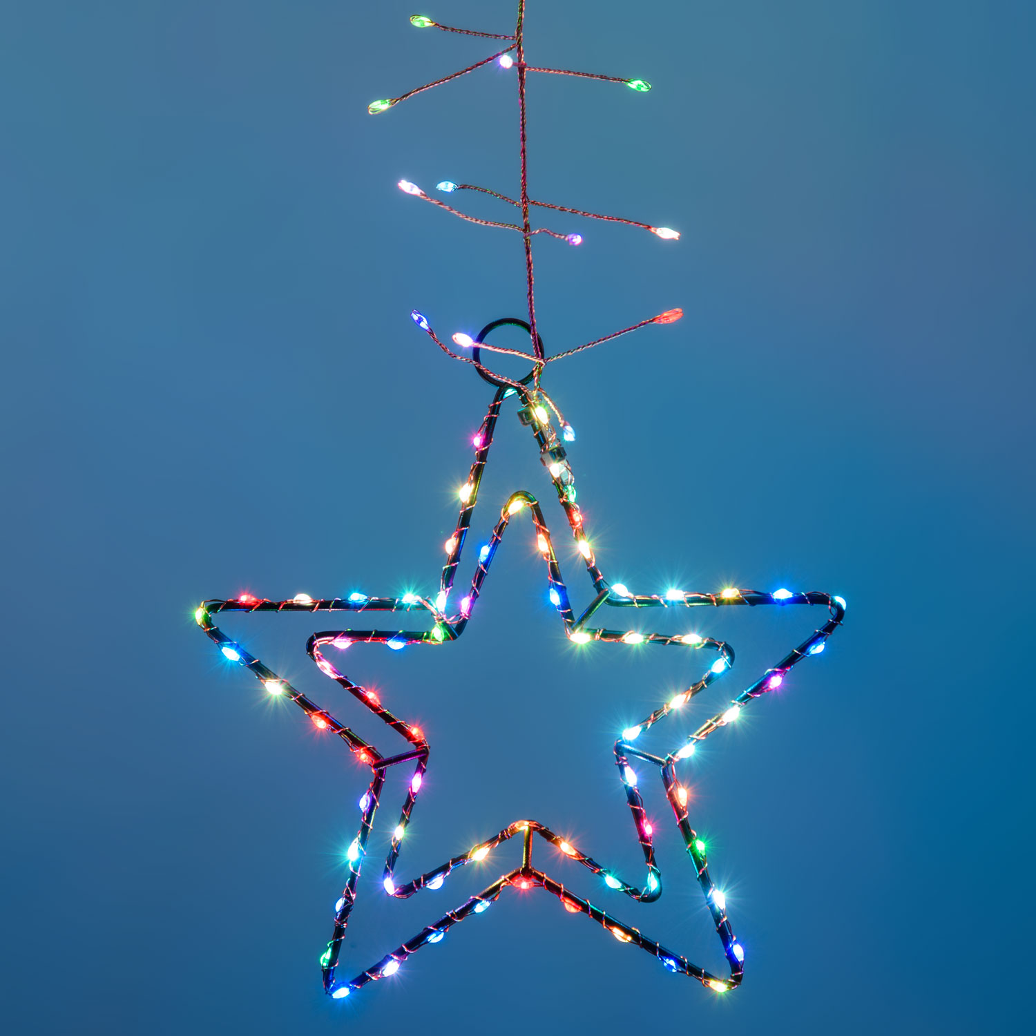 Eisregen Lichterkette mit Sternen, 3,7 x h 0,8 m, 950 MicroLEDS RGB Multiflash 3 Eisregen Lichterkette mit Sternen, 3,7 x h 0,8 m, 950 MicroLEDS RGB Multiflash 3