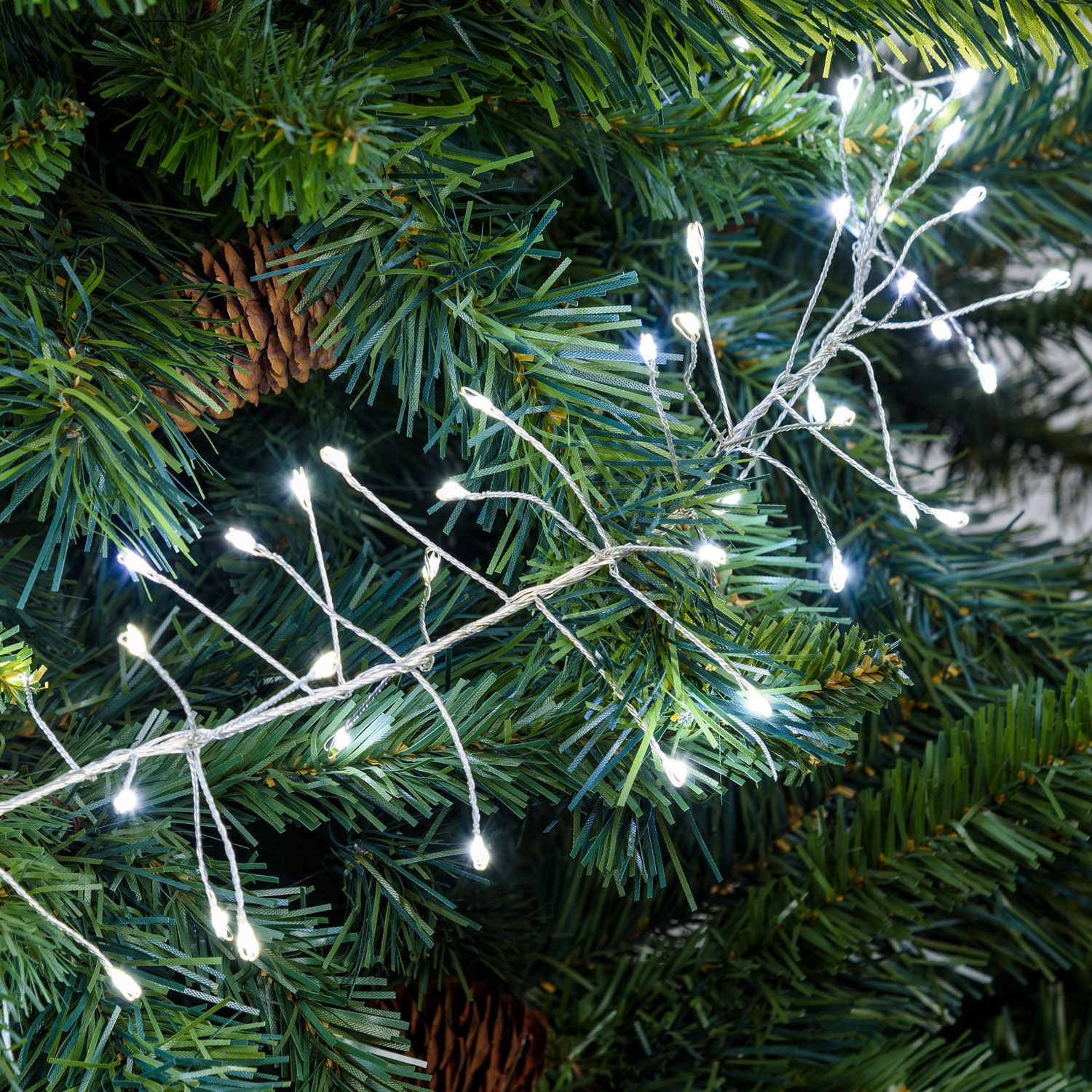 Guirlande Festoon câble argenté de 9 m, 1080 microled blanc froid Guirlande Festoon câble argenté de 9 m, 1080 microled blanc froid