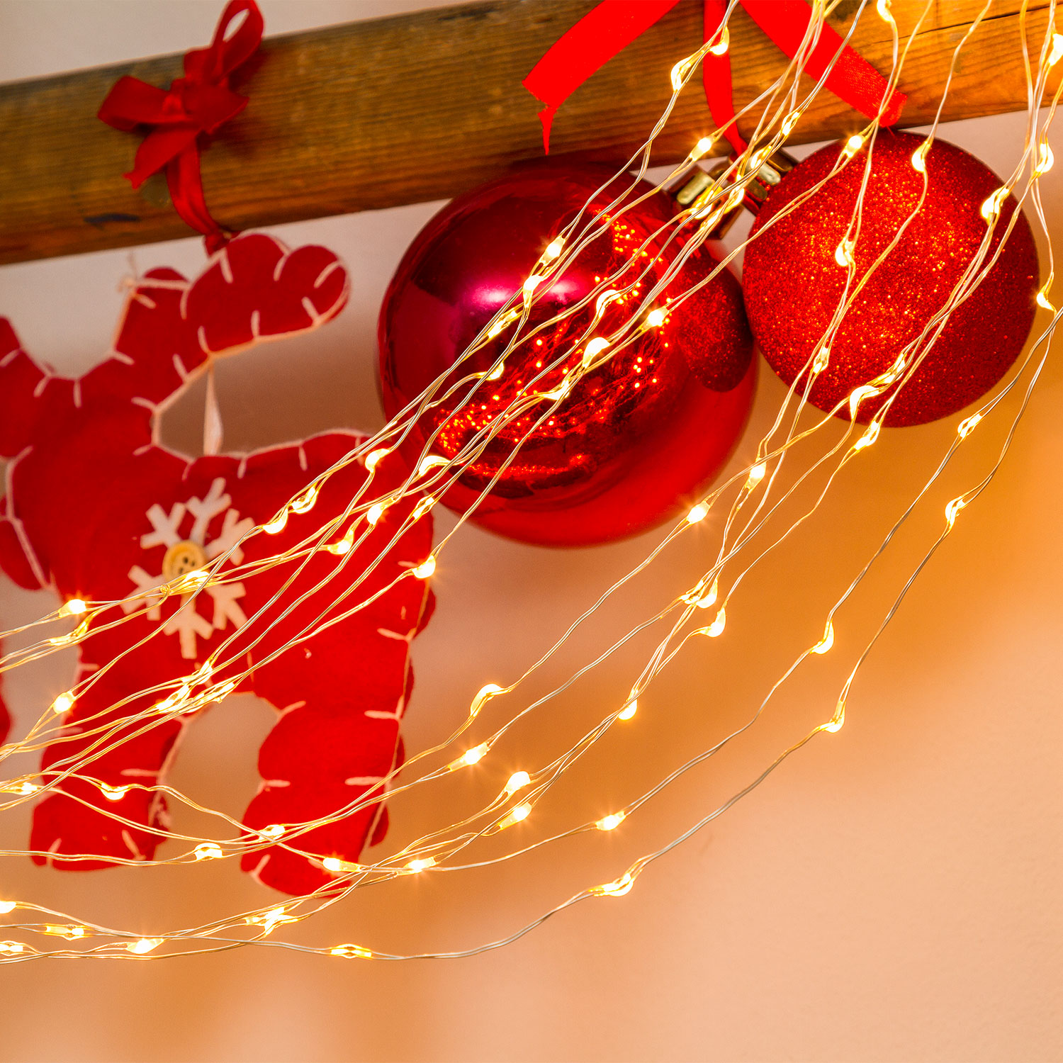 Lichterbündel 2 m, 600 Micro LEDs warmweiß 6 Lichterbündel 2 m, 600 Micro LEDs warmweiß 6