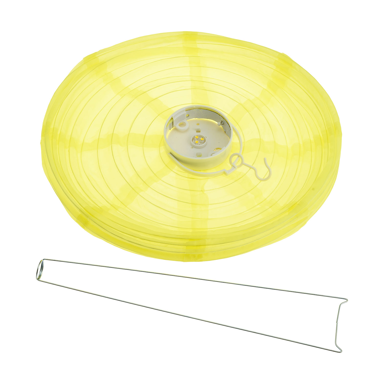 Lanterna luminosa in tessuto giallo Ø 30 cm, led bianco caldo 3 Lanterna luminosa in tessuto giallo Ø 30 cm, led bianco caldo 3