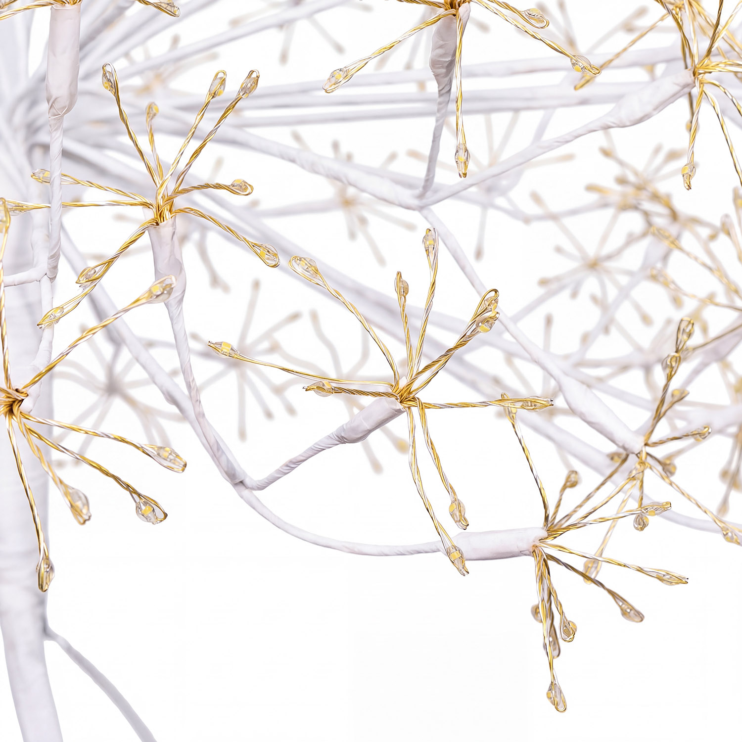 Albero Ramo sfera RICCO bianco, h 160 cm, 1350 microled bianco caldo, uso interno 5