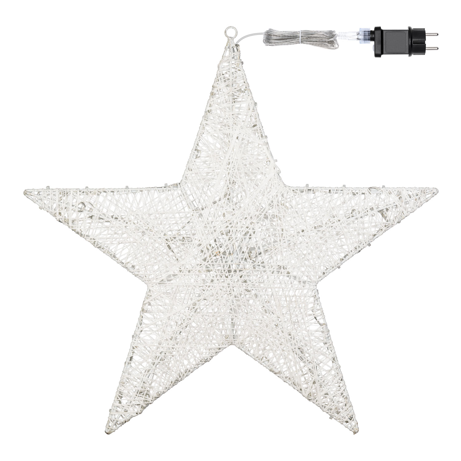 3D-Weißstern mit Ø 55 cm und 100 Dual-Color-LEDs in Warmweiß und Kaltweiß 8 3D-Weißstern mit Ø 55 cm und 100 Dual-Color-LEDs in Warmweiß und Kaltweiß 8