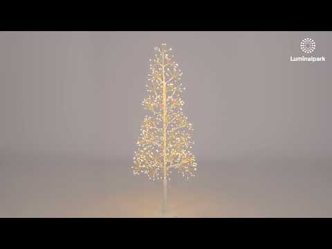 Albero Bianco RICCO h 0,90 m, 540 microled bianco caldo, uso interno 2