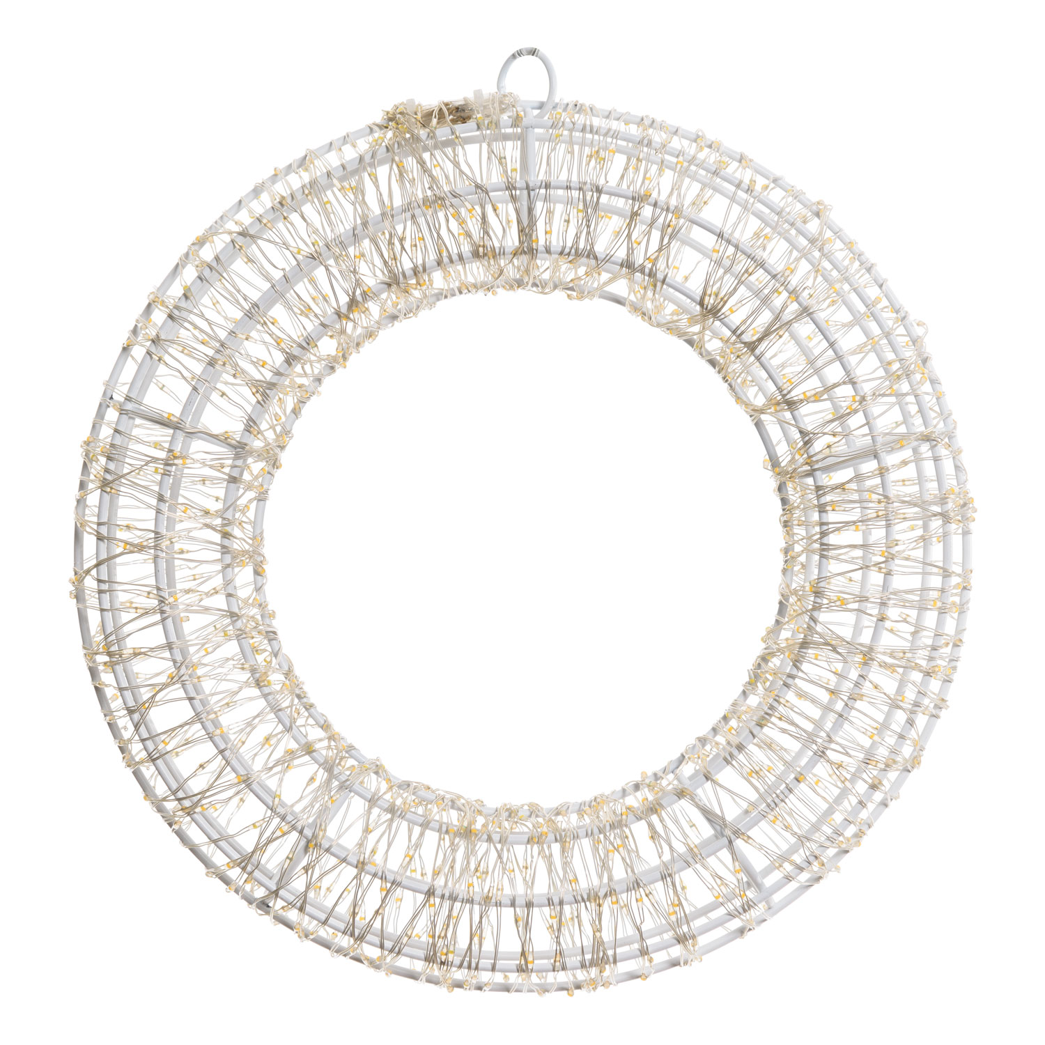 Couronne Blanche en 3D, Ø 35 cm, 1000 Microled haute densité blanc chaud et froid, utilisation en intérieur 4 Couronne Blanche en 3D, Ø 35 cm, 1000 Microled haute densité blanc chaud et froid, utilisation en intérieur 4