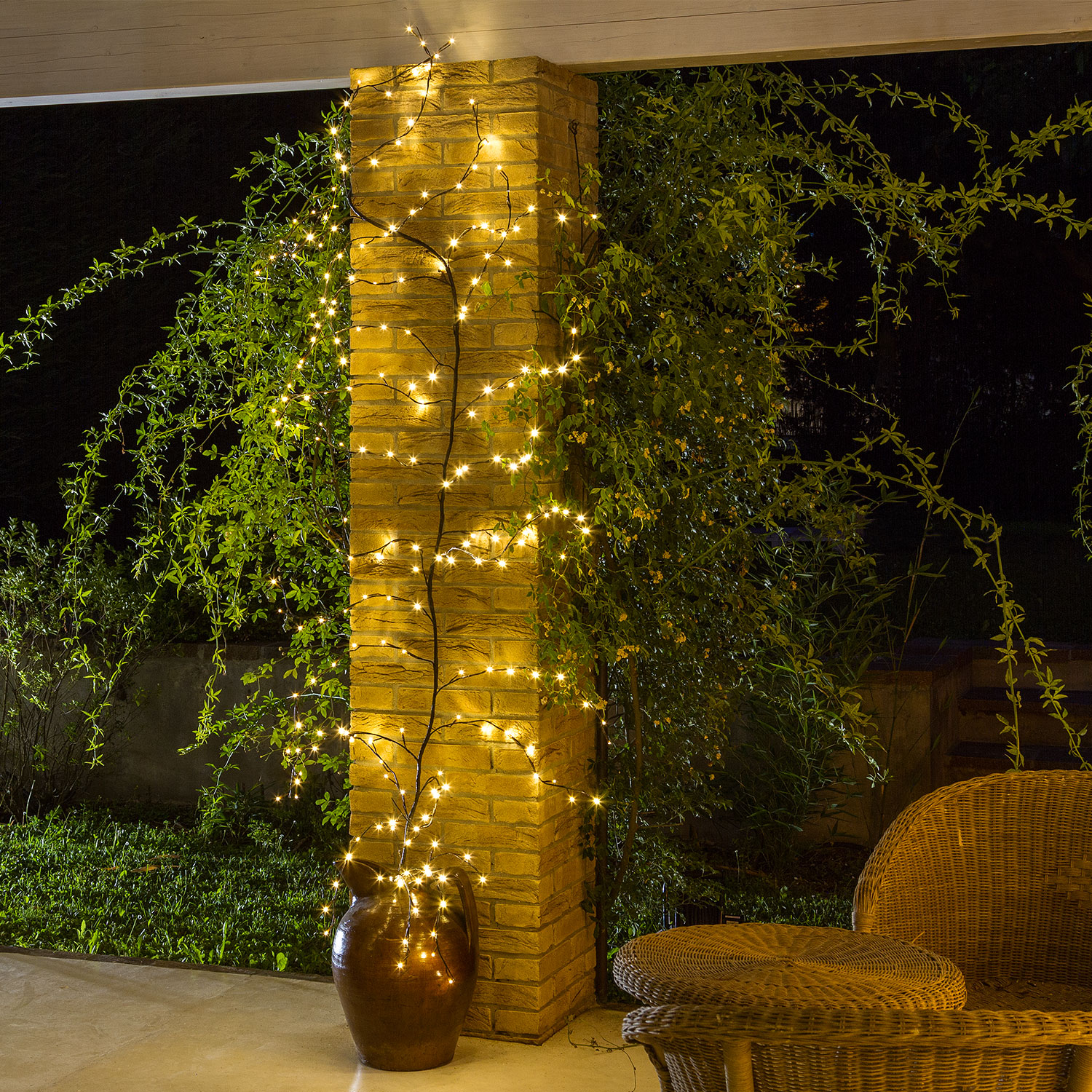Branche marron h 3 m, 288 led blanc chaud 20 Branche marron h 3 m, 288 led blanc chaud 20