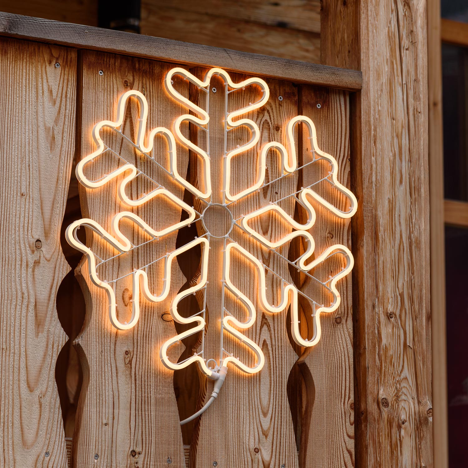 Flocon de Neige en tube Néon, 720 led blanc chaud 3 Flocon de Neige en tube Néon, 720 led blanc chaud 3