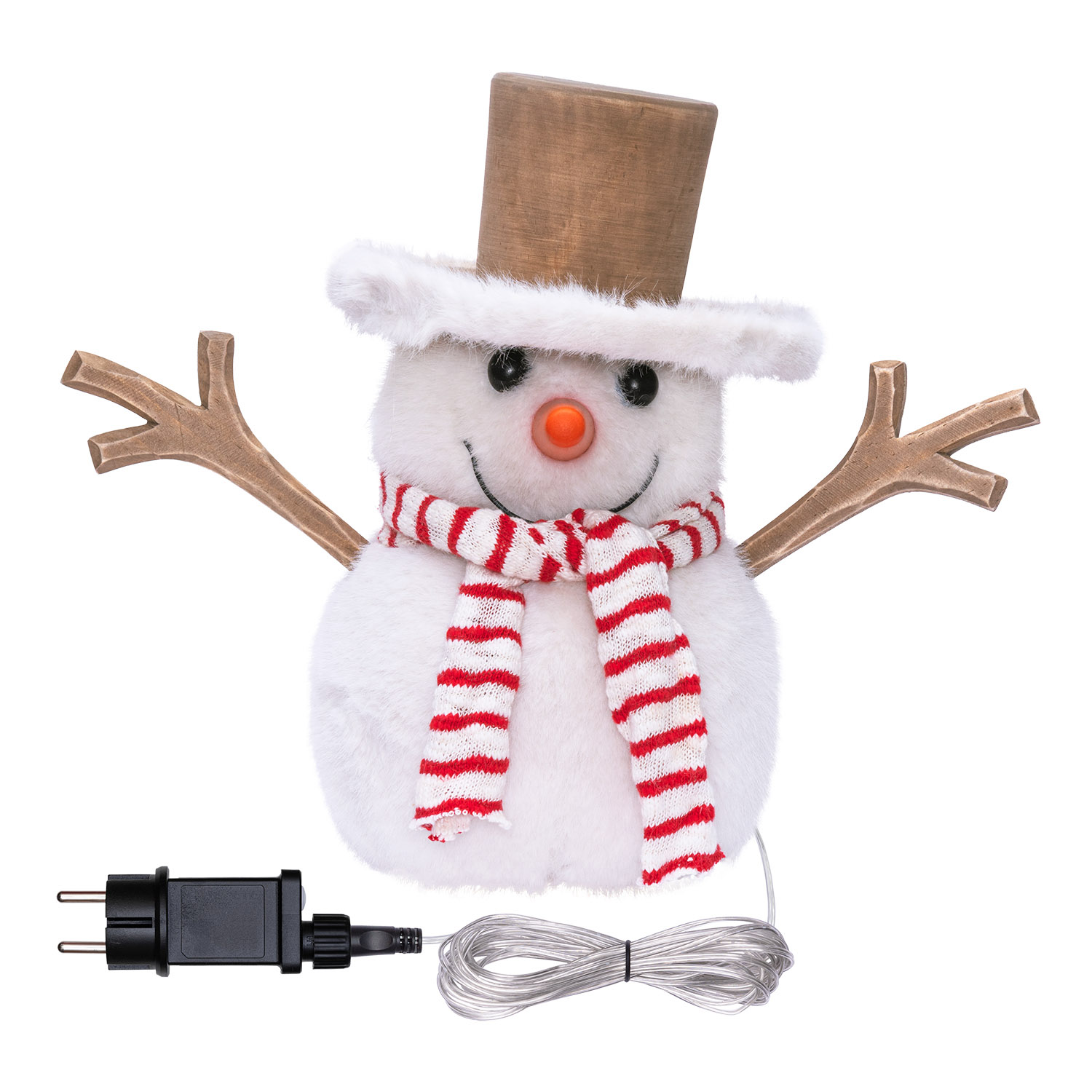 SnowPazzo luminoso 3D in legno, h 30 cm, Dual Color MicroLED bianco caldo e bianco freddo, uso interno 4